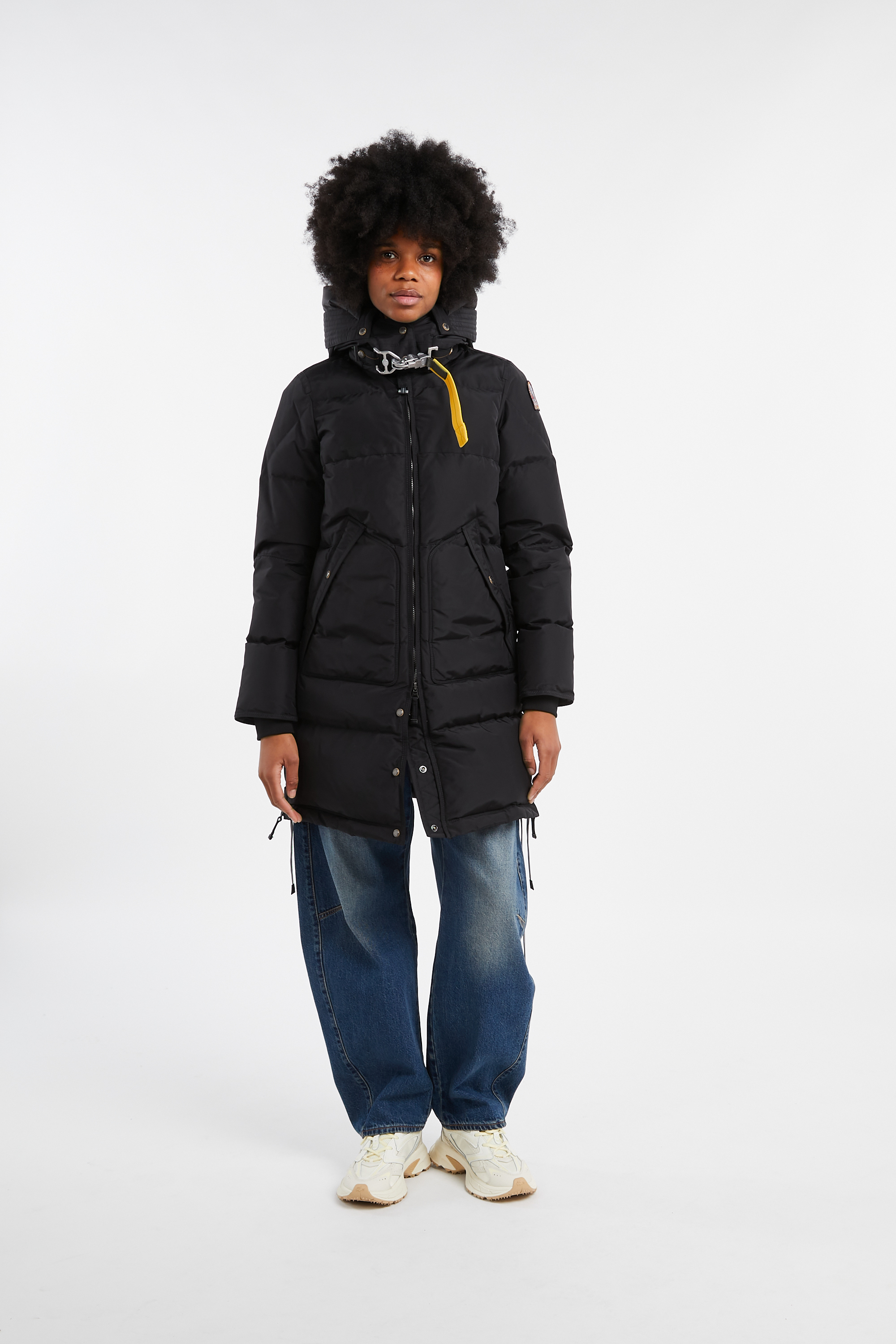 Lightweight quilted padded jacket with high neck Black