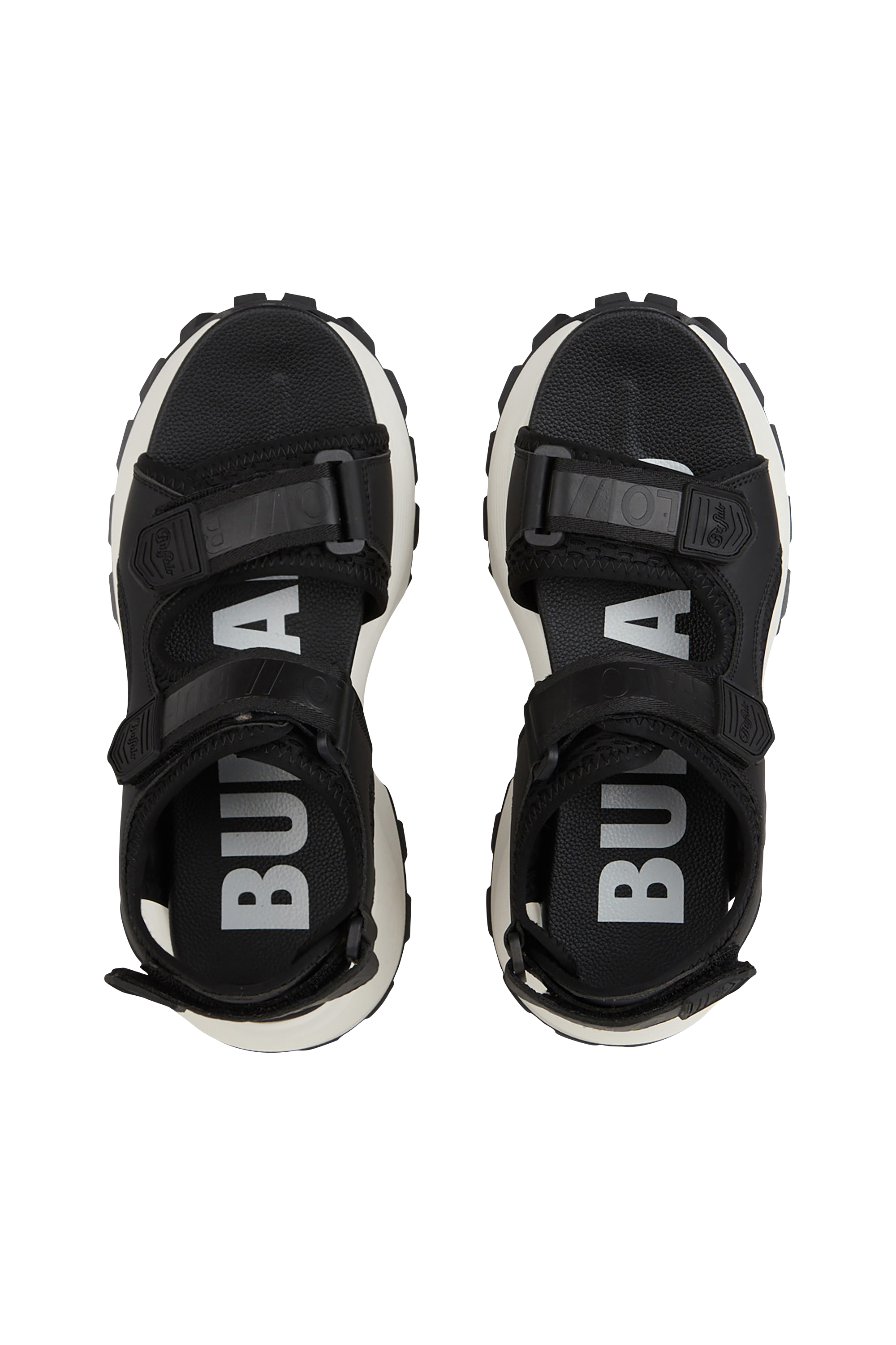 Flat furry sheepskin sandals BUFFALO Multicolored