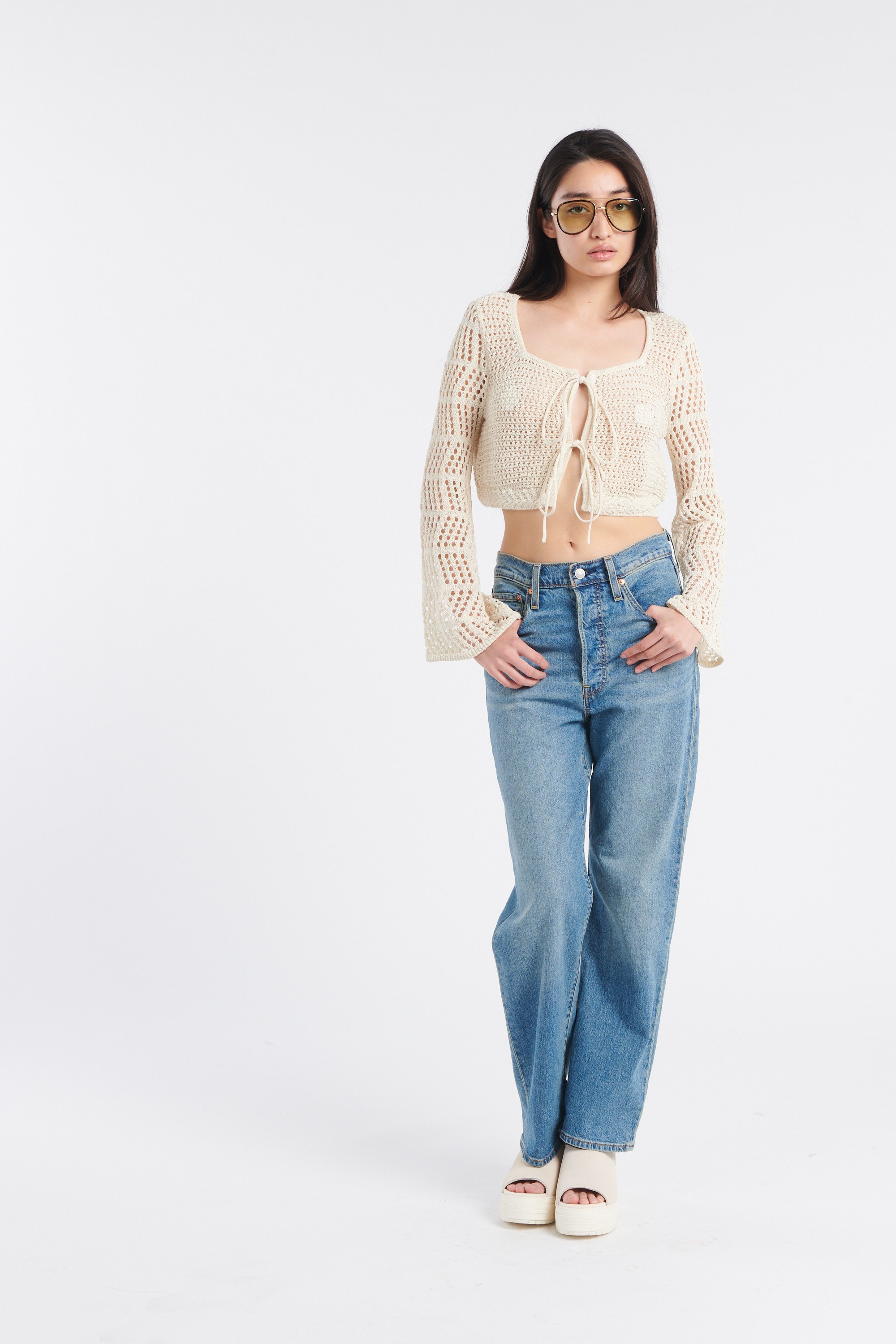 JEAN RIBCAGE STRAIGHT LEVI'S Bleu