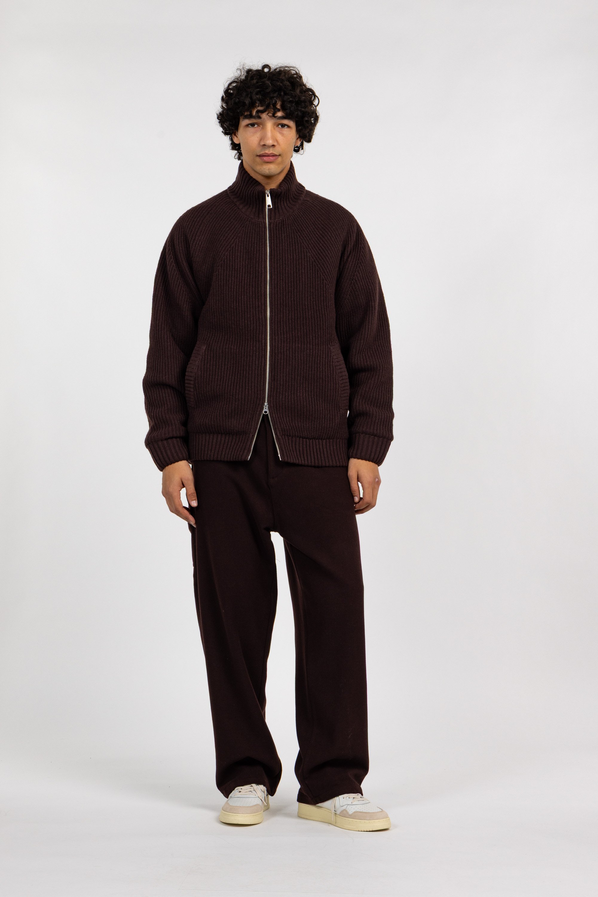 Oversized Banley knit jacket | Brown CARHARTT WIP Men