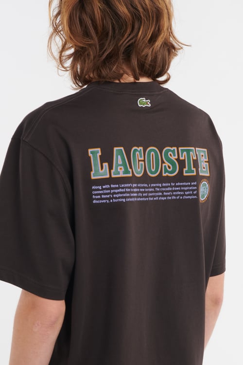 LACOSTE T-shirt Marron
