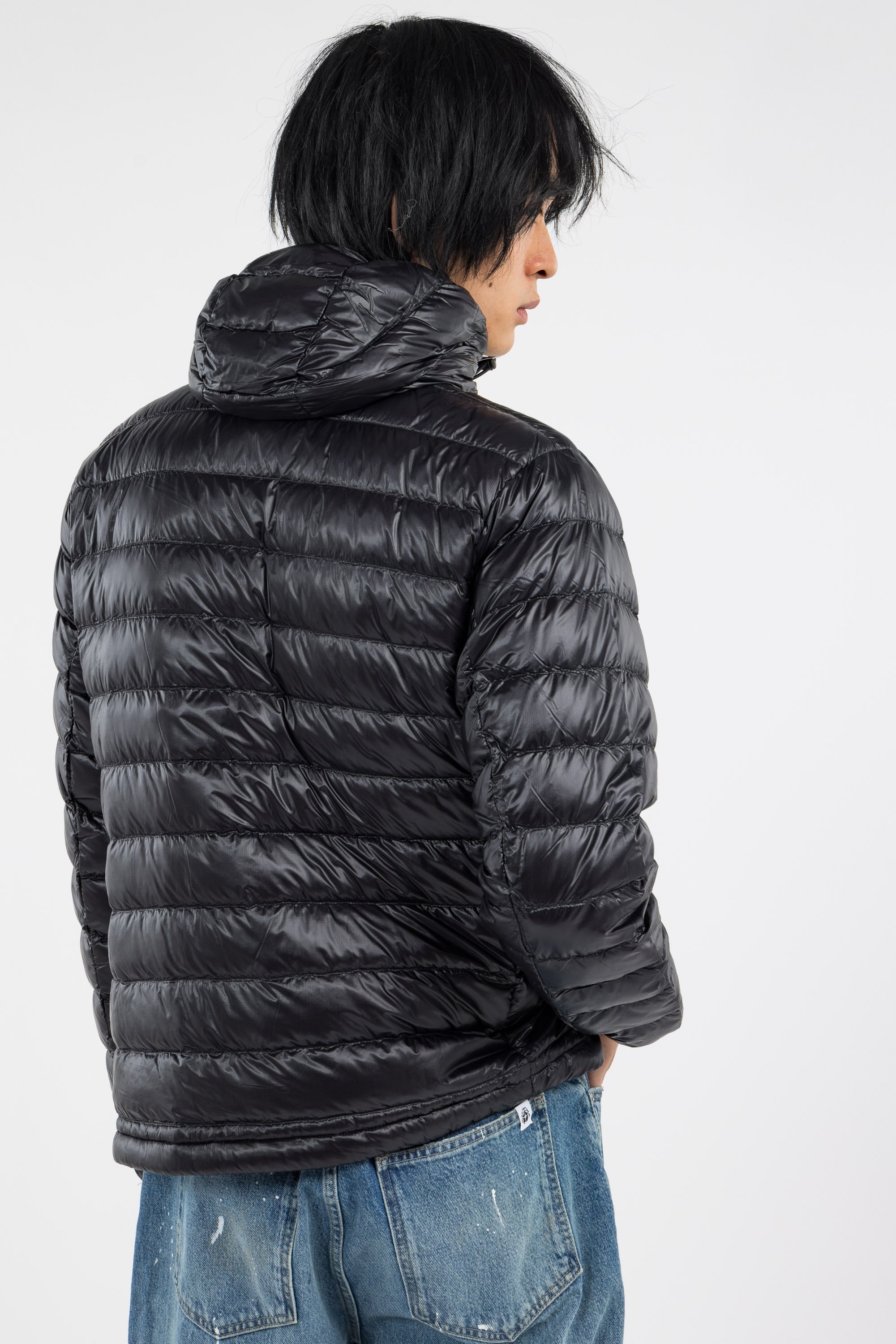 Lightweight quilted padded jacket with high neck Black