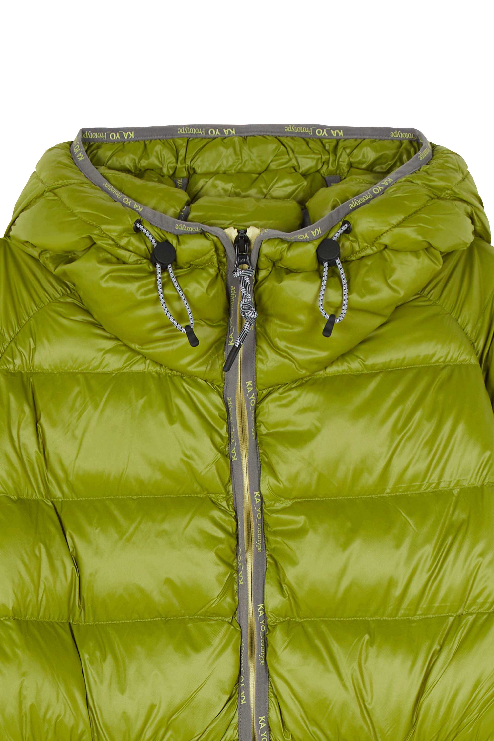 Lightweight quilted padded jacket with high neck Green