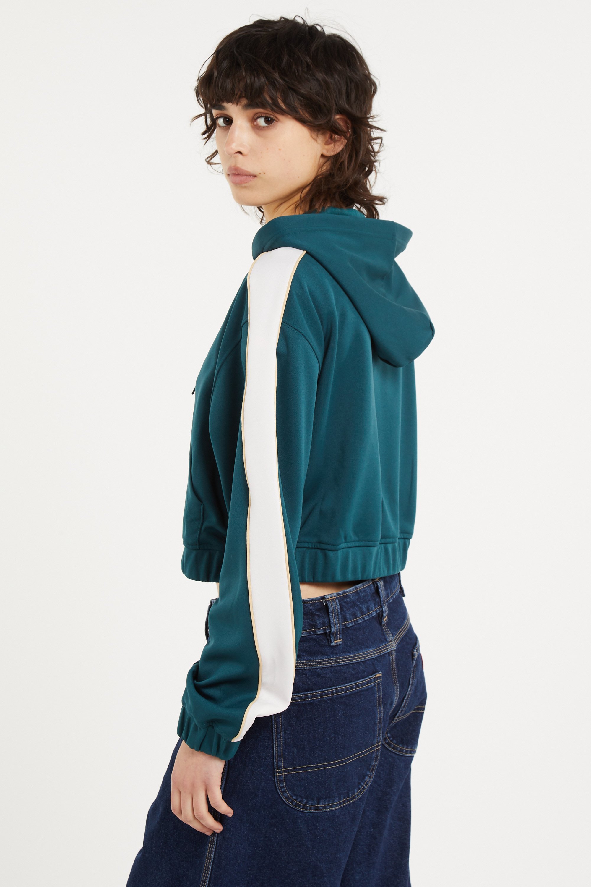 Hoodie zippé Vert