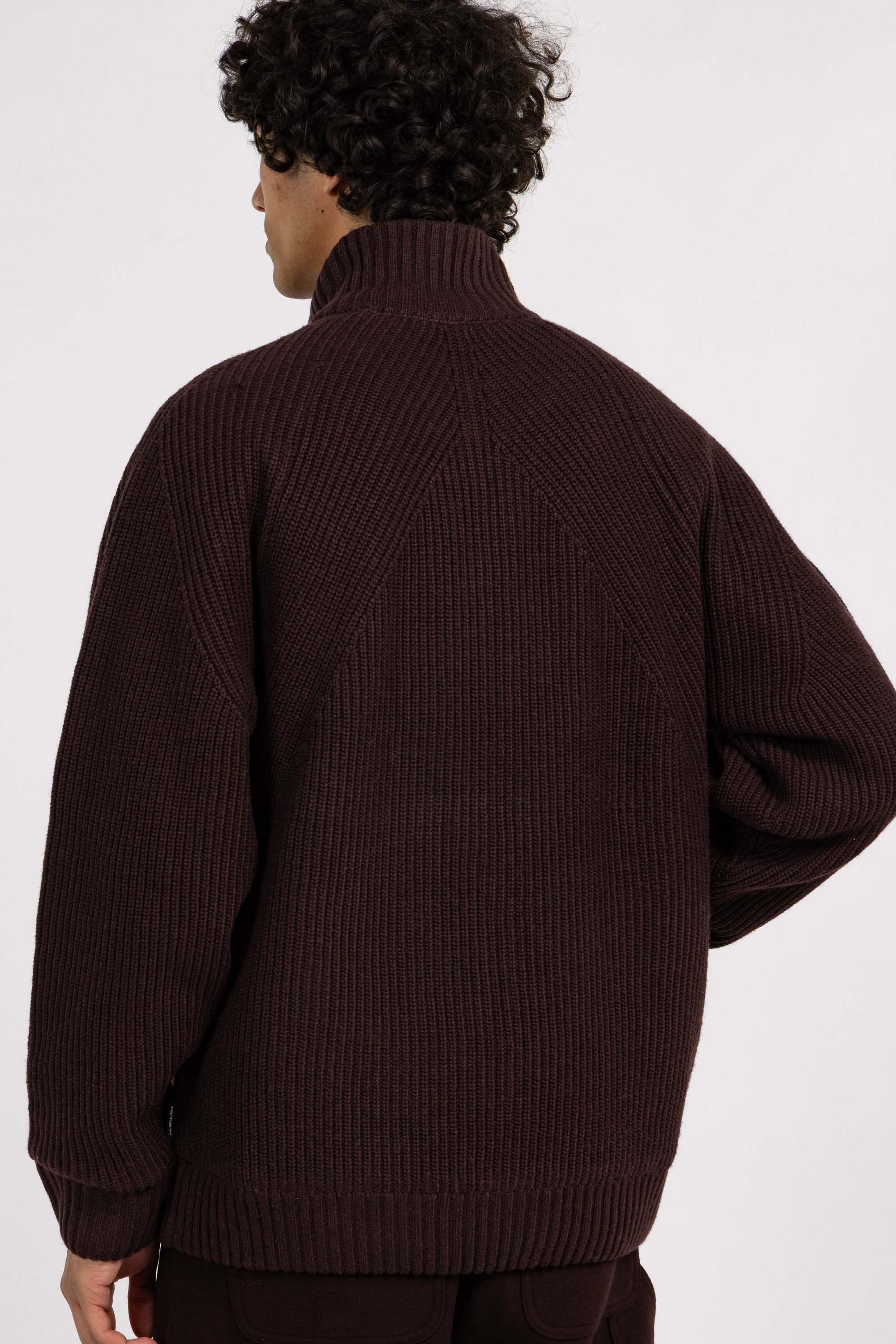 Oversized Banley knit jacket | Brown CARHARTT WIP Men