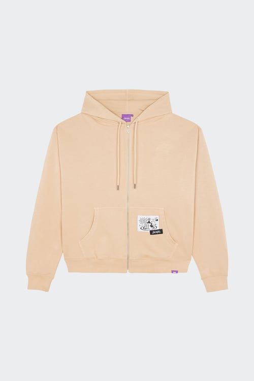 JACKER Hoodie zippé Beige