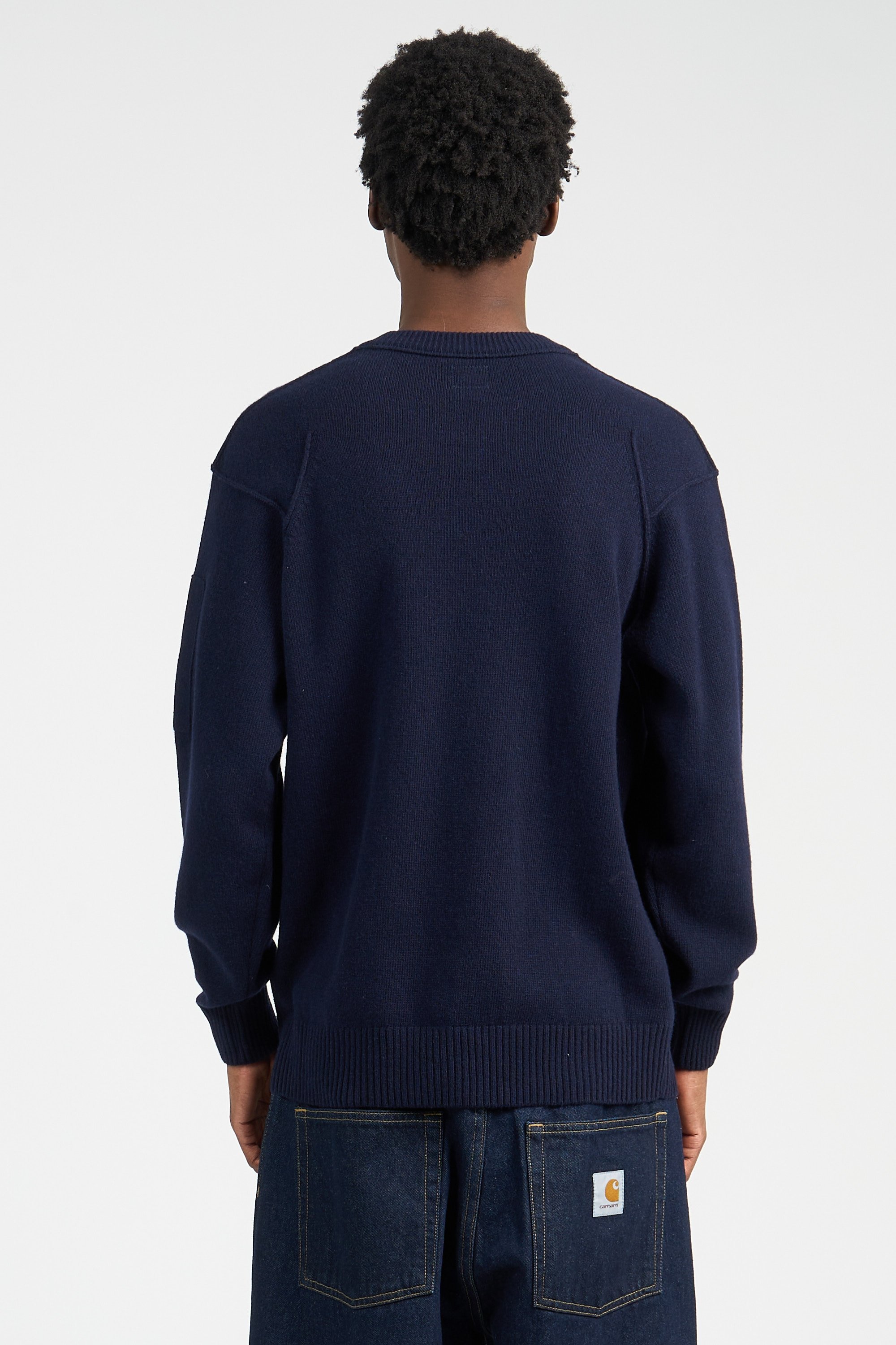 Sweater Knitwear crew neck in lambswool grs Blue C. P. Company