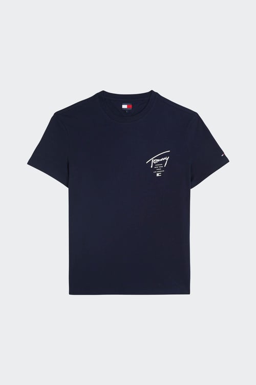 TOMMY JEANS Regular-fit round-neck cotton T-shirt Blue