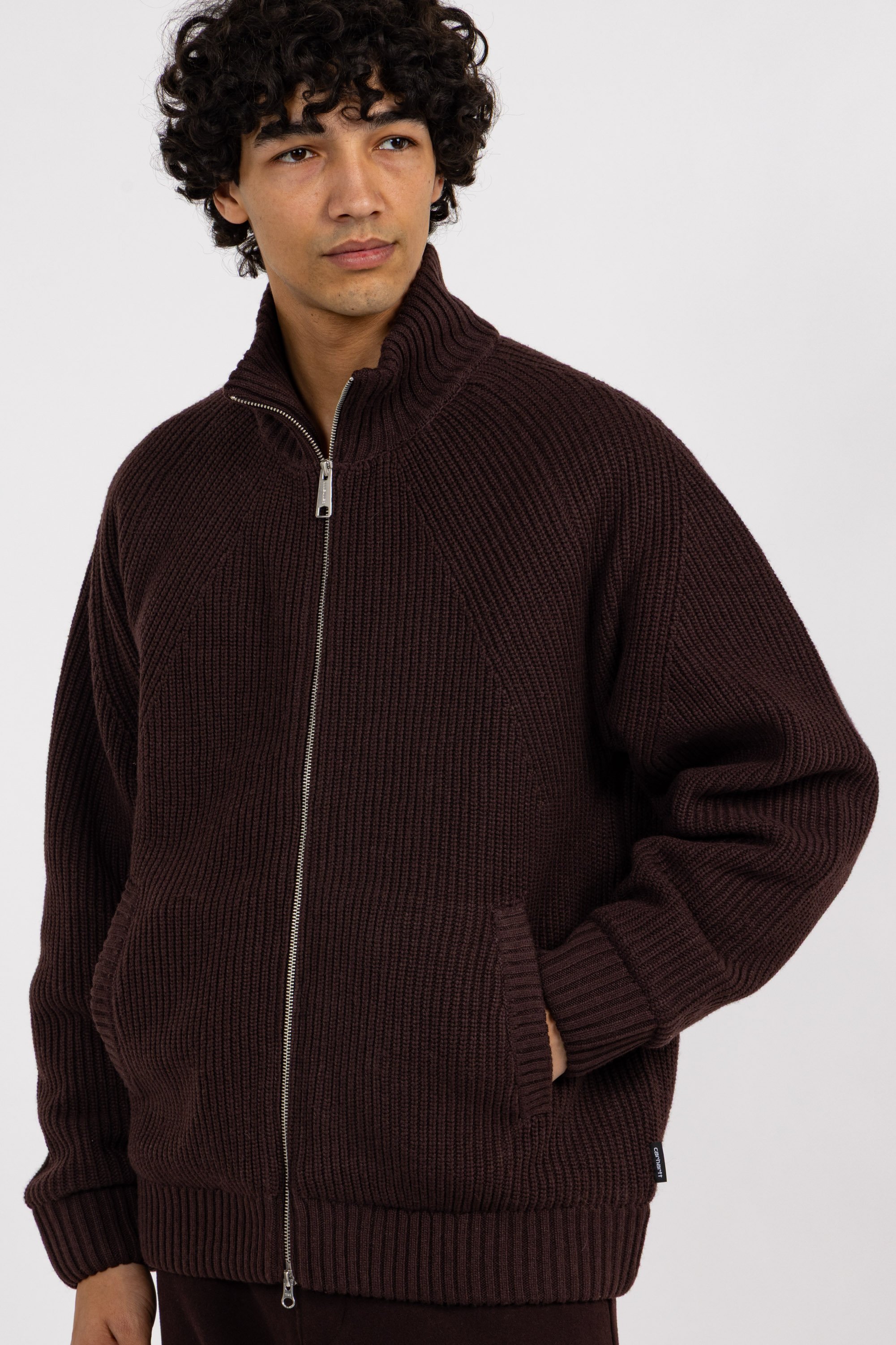 Oversized Banley knit jacket | Brown CARHARTT WIP Men