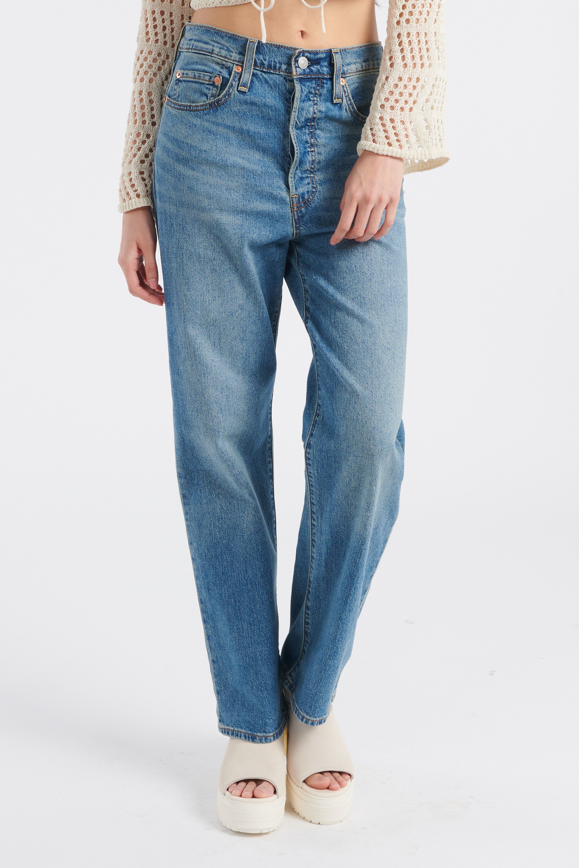 JEAN RIBCAGE STRAIGHT Bleu