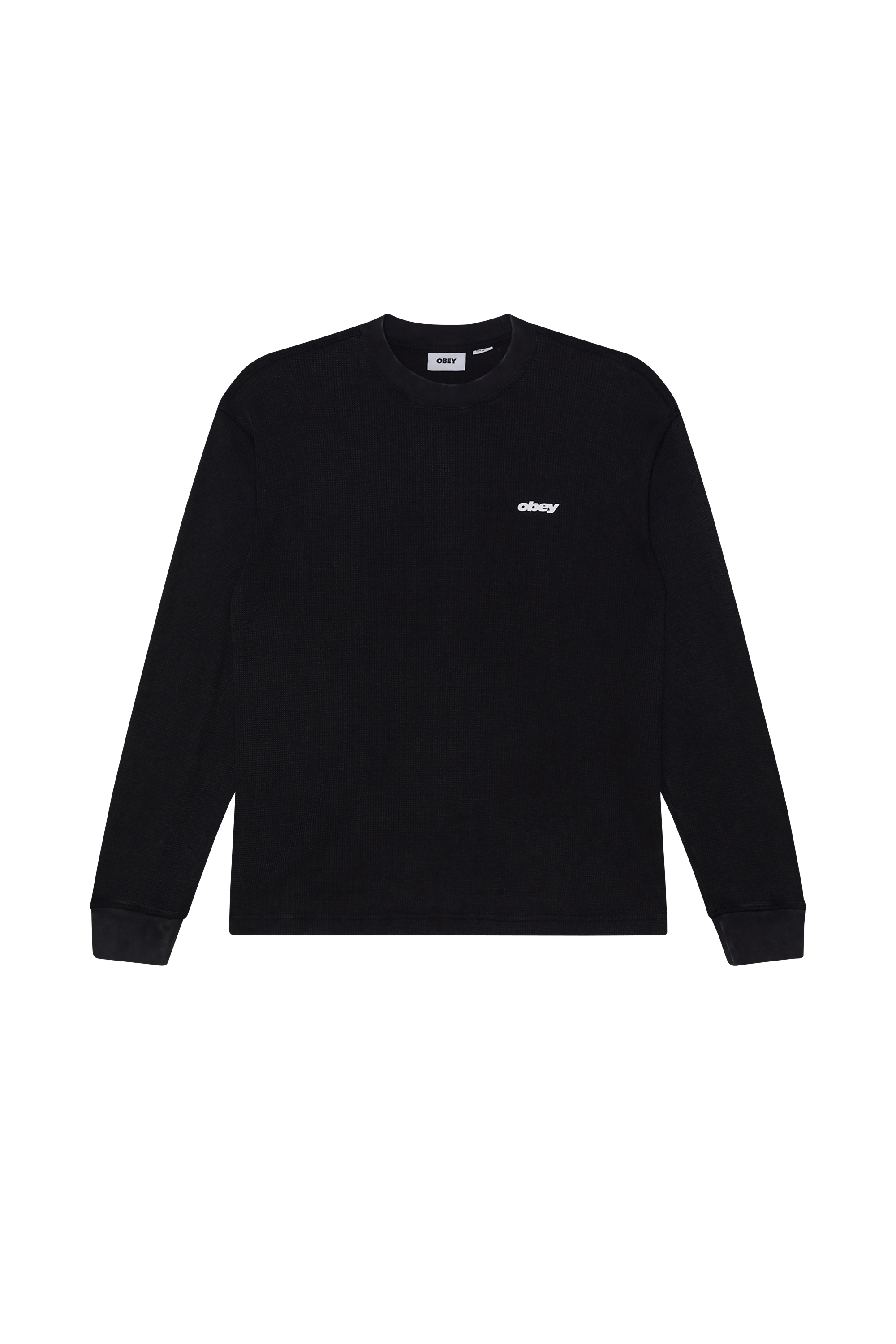 Regular-fit round-neck cotton T-shirt OBEY Black