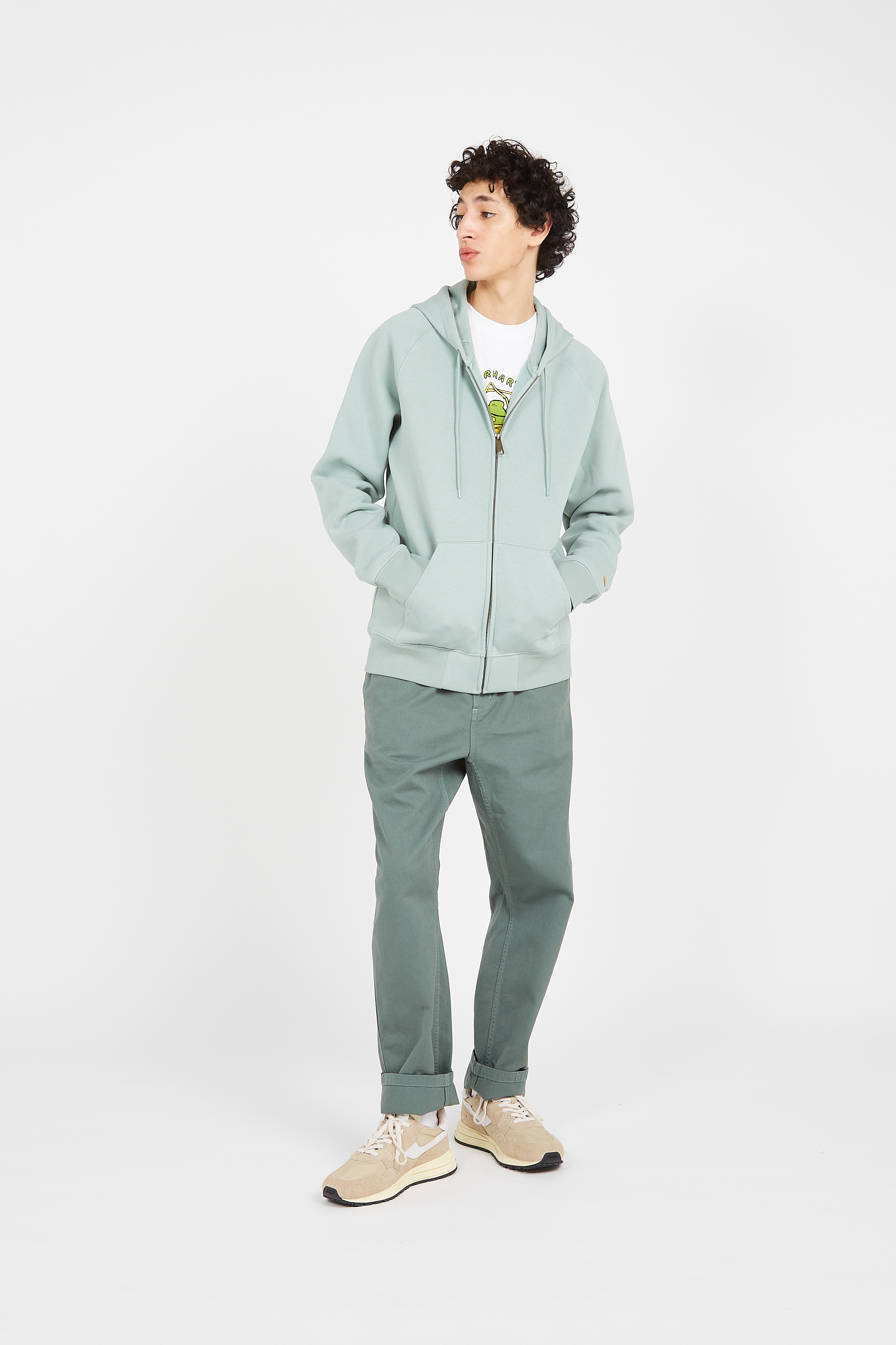 zip-up hoodie Green