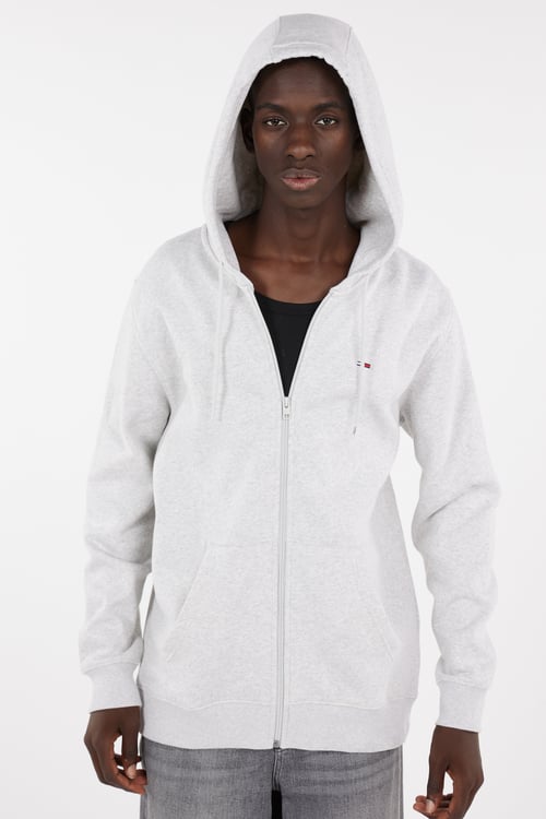 TOMMY JEANS Hoodie zippé Gris