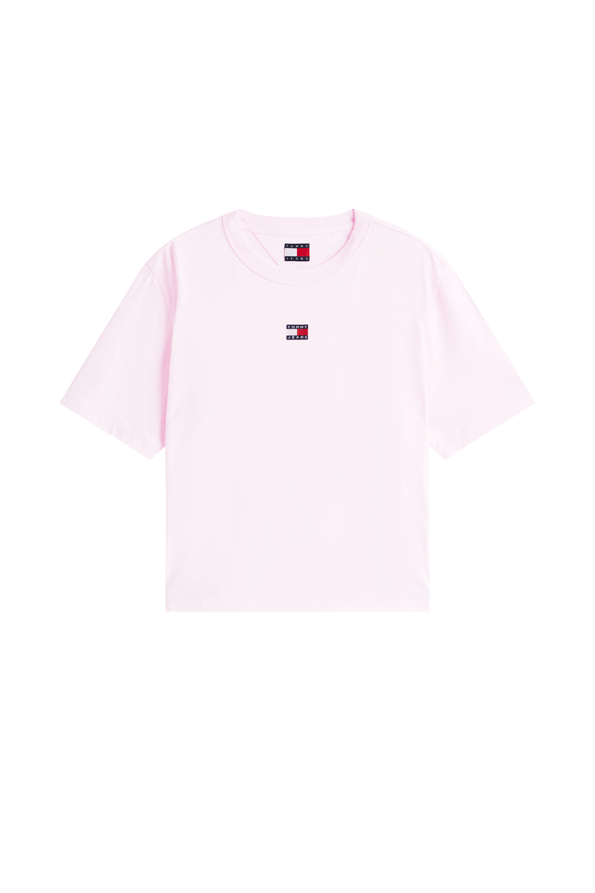 Regular-fit round-neck cotton T-shirt TOMMY JEANS Pink