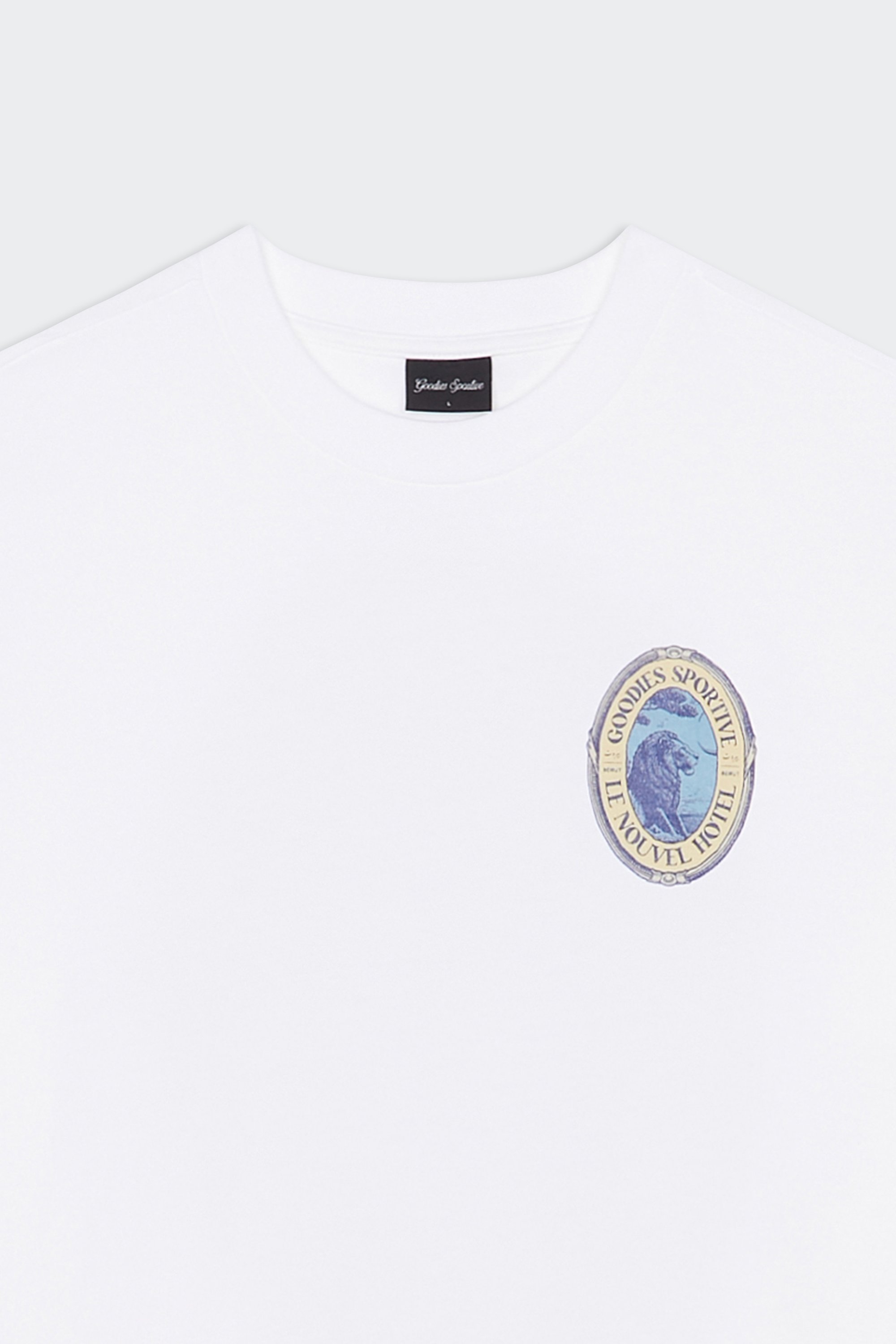 Regular-fit round-neck cotton T-shirt | White by GOODIES SPORTIVE Regular-fit round-neck cotton T-shirt White