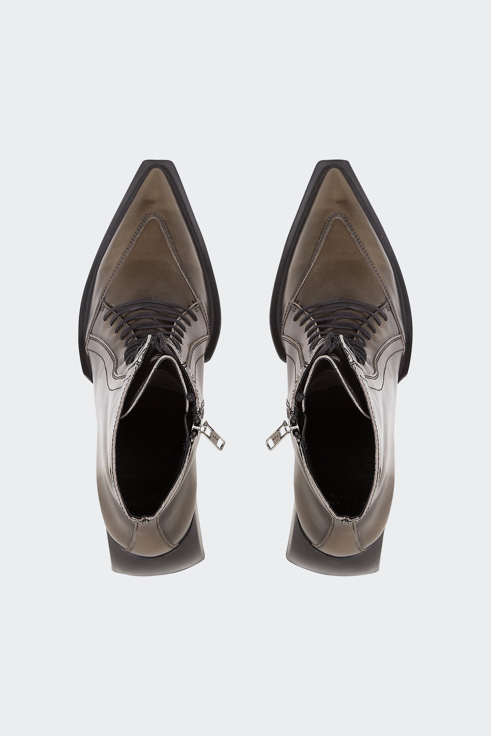 Heeled leather mid-calf boots | Grey by VAGABOND SHOEMAKERS Heeled leather mid-calf boots Grey