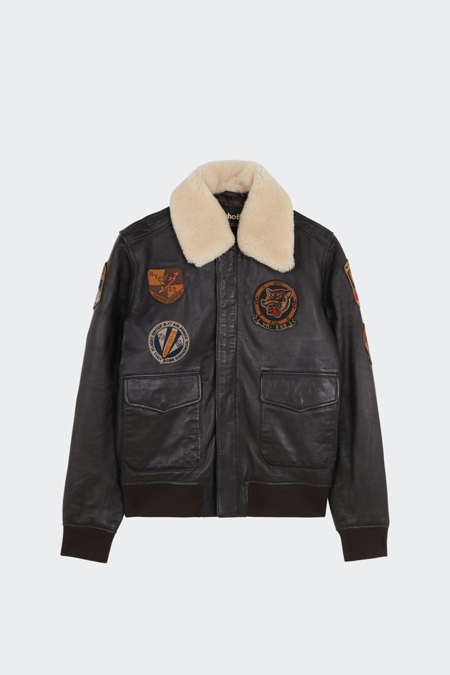 Blouson Marron Schott Homme Extension fmedShops