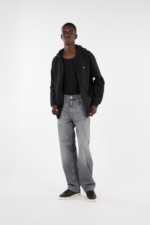 TOMMY JEANS Hoodie zippé Noir