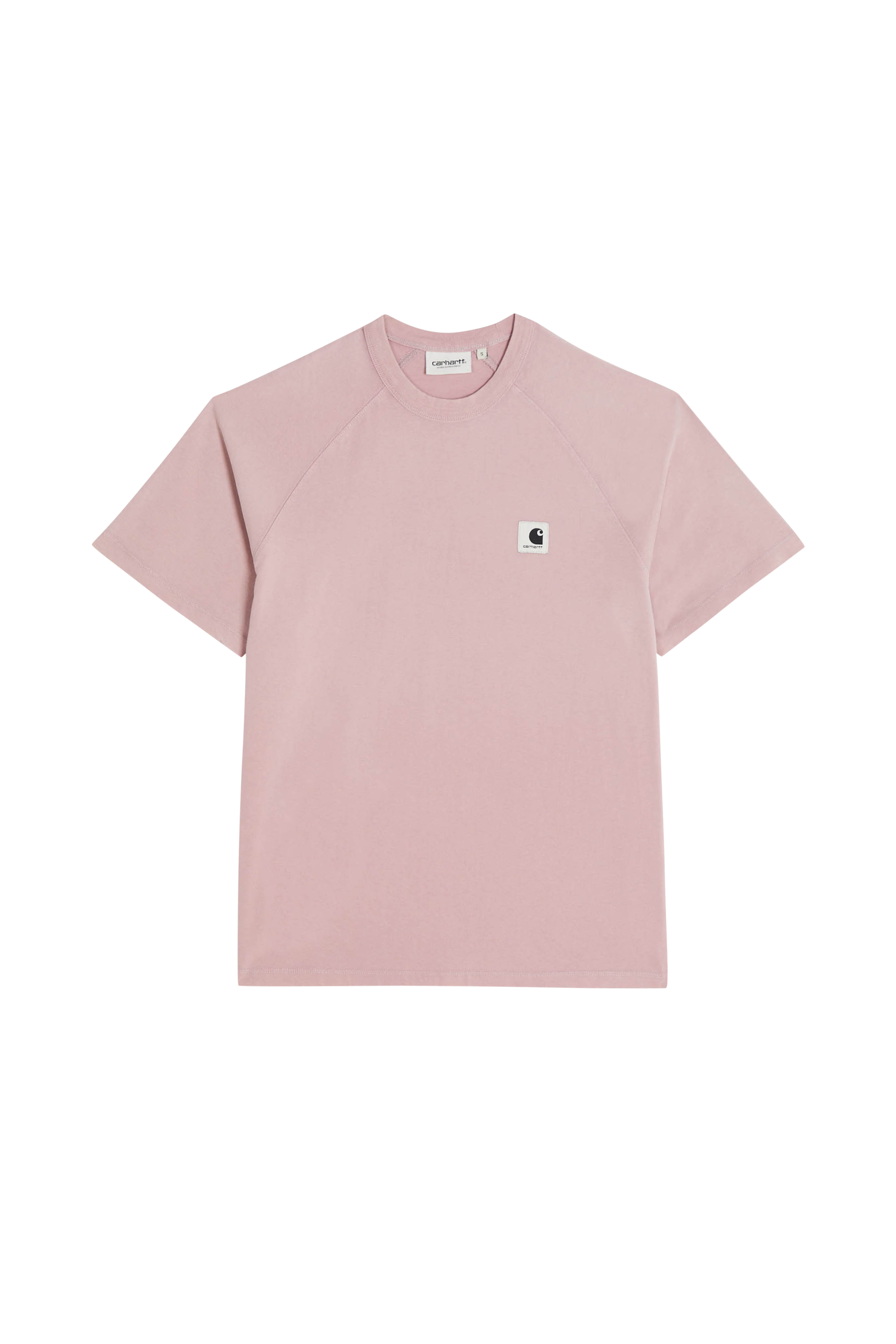 Regular-fit round-neck cotton T-shirt Pink