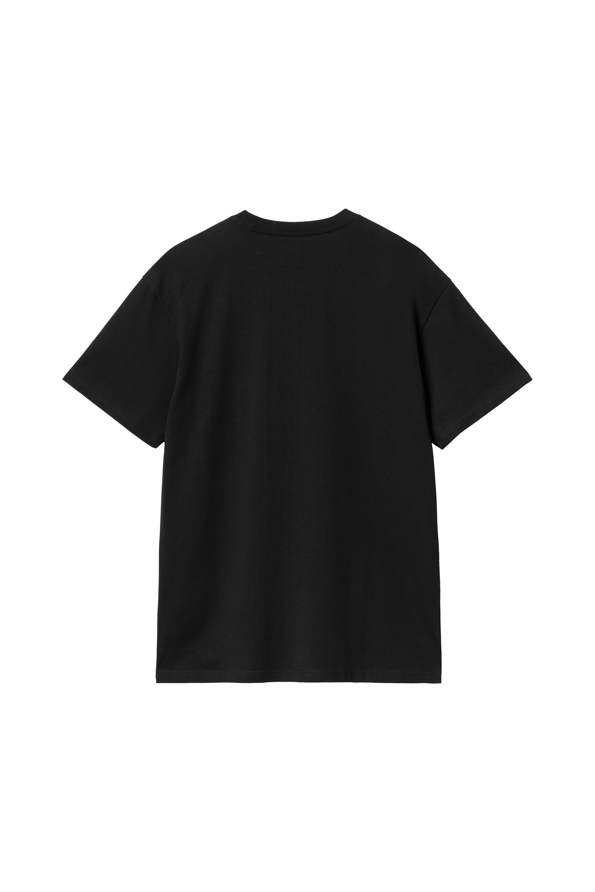 Regular-fit round-neck cotton T-shirt Black