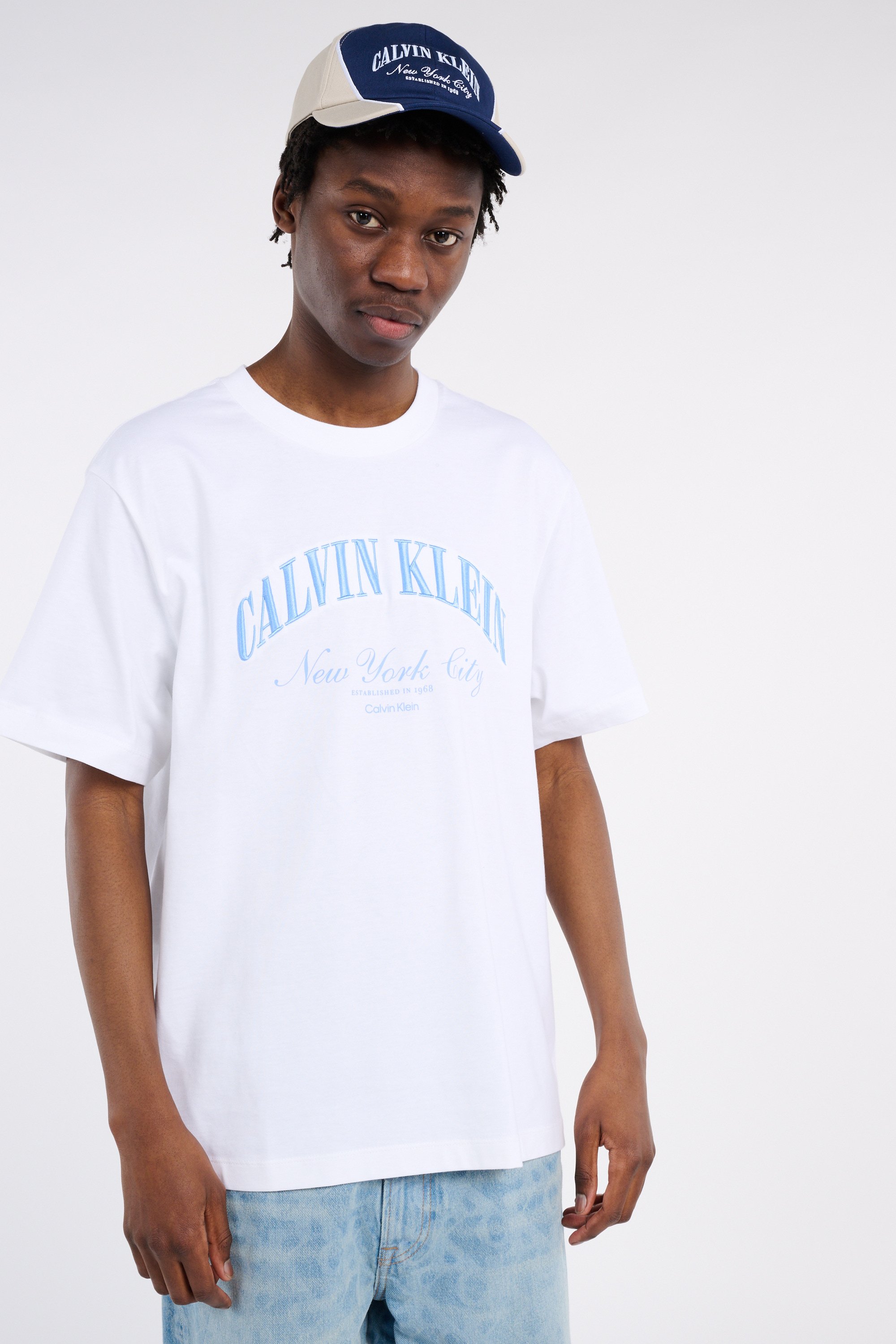 Regular-fit round-neck cotton T-shirt White