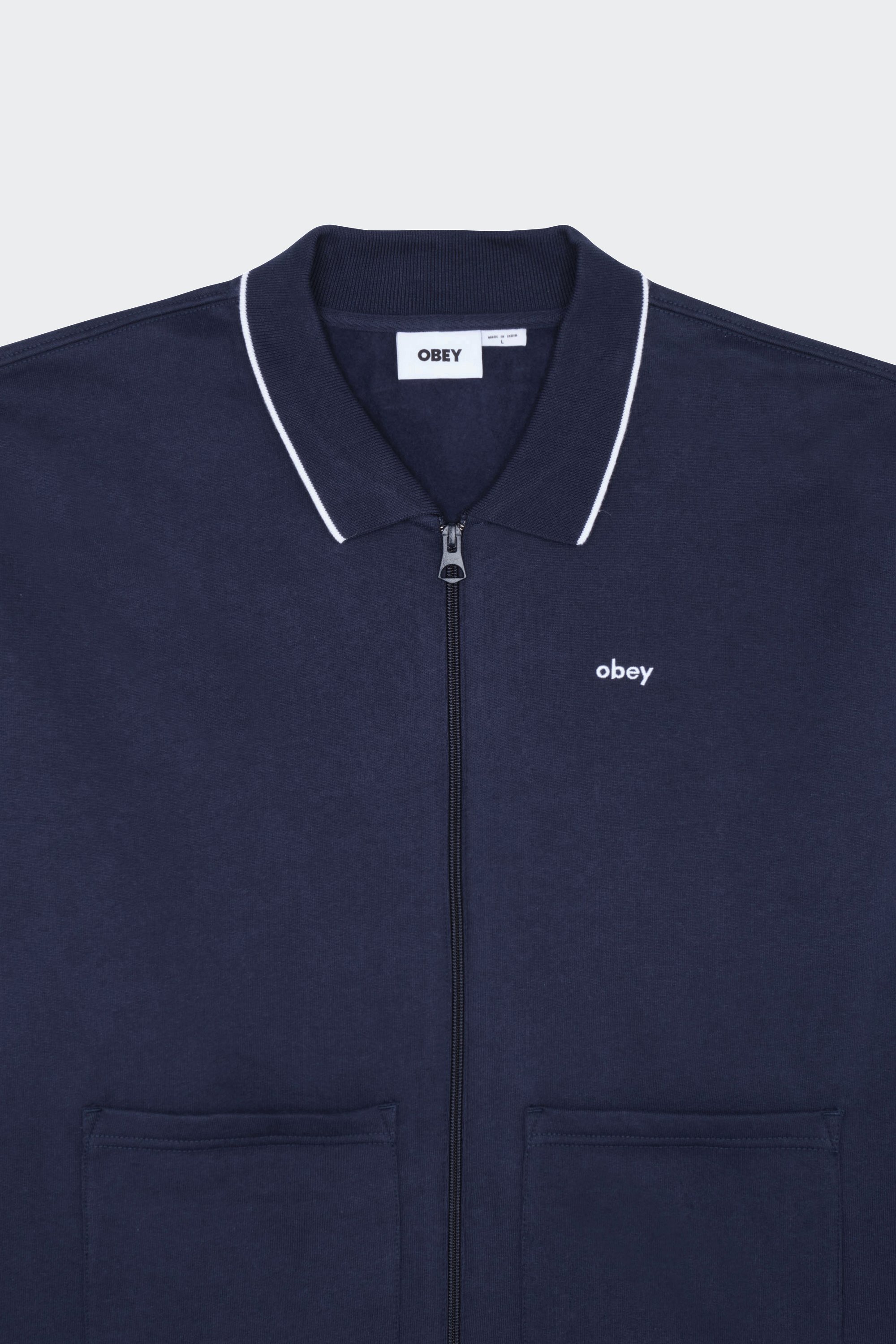 Zip-up sweatshirt | Blue by OBEY Zip-up sweatshirt Blue