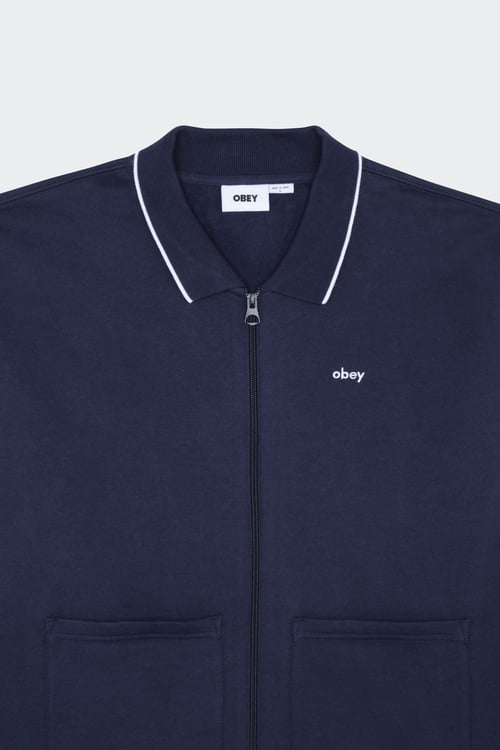 OBEY Sweatshirt zippé Bleu