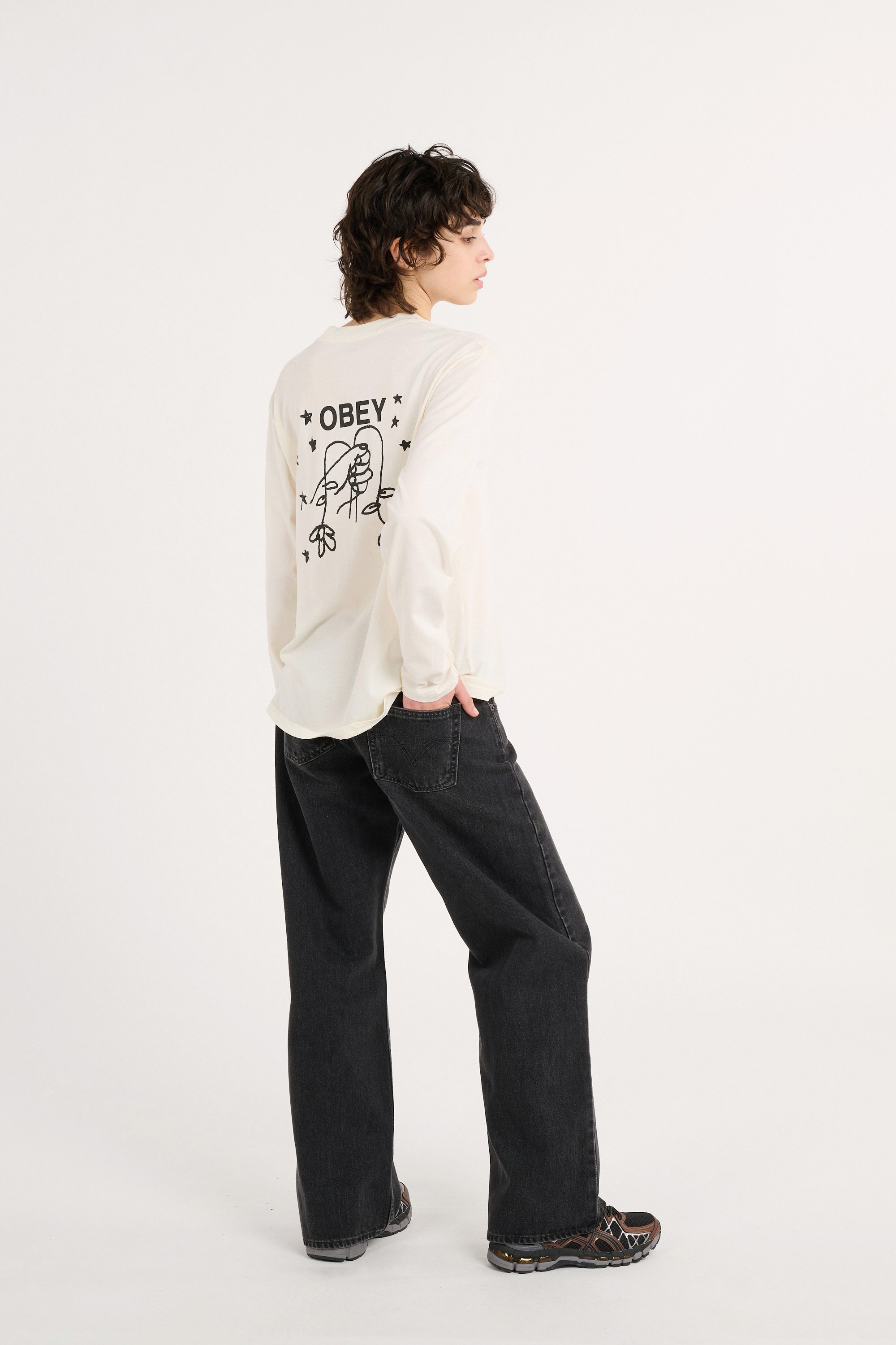 T-shirt manches longues Beige