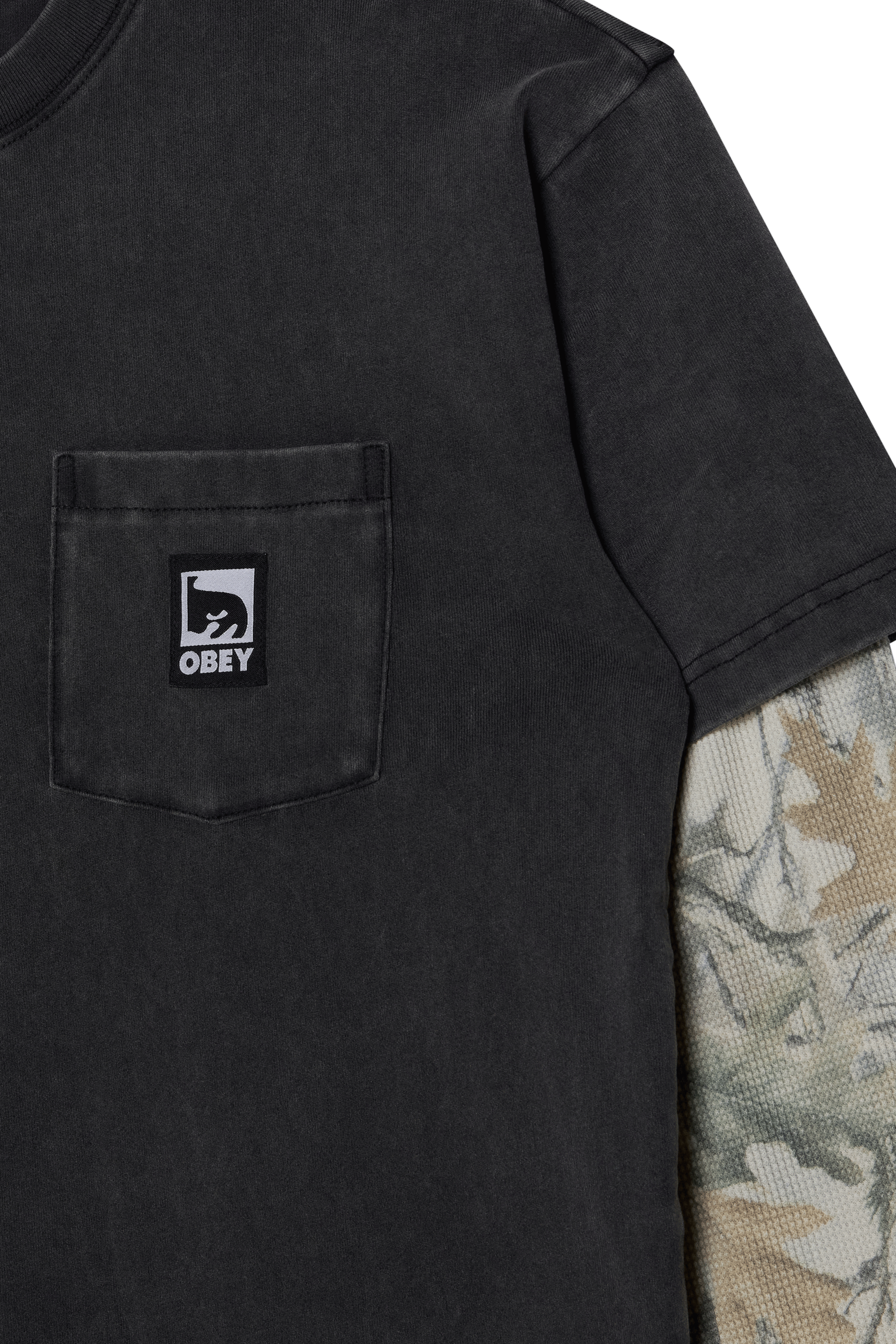 Regular-fit round-neck cotton T-shirt | Black OBEY Men