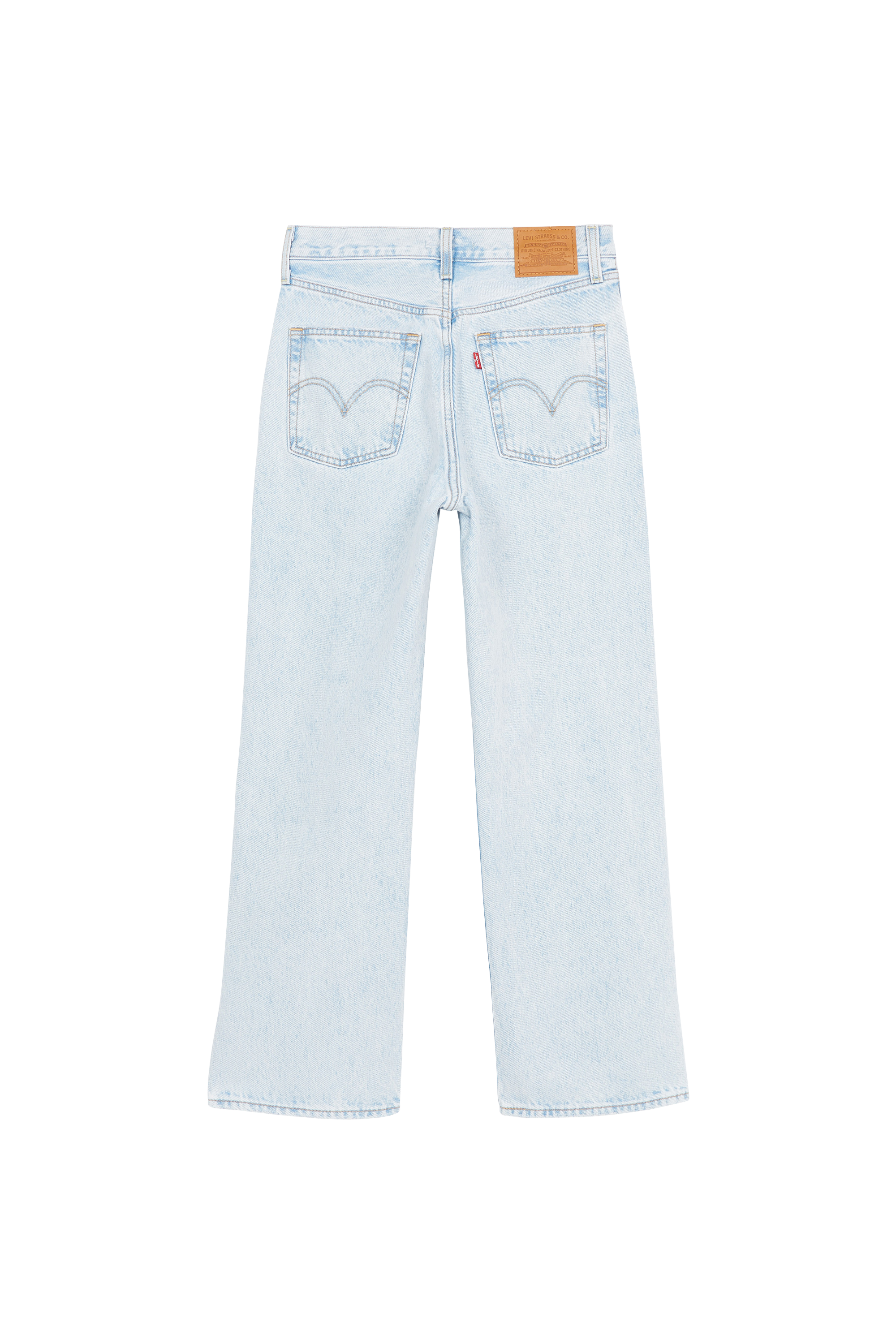Jean droit taille haute en coton  LEVI'S Bleu