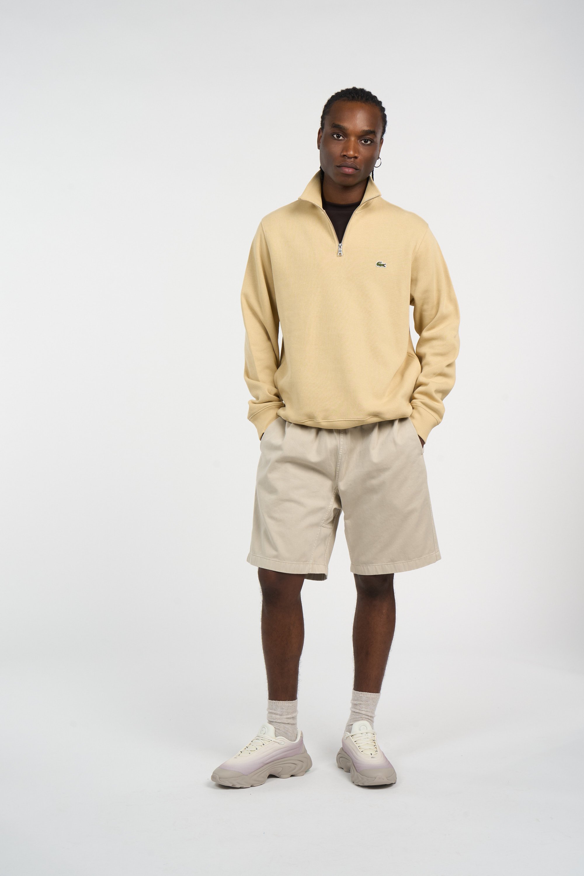 Sweatshirt zippé Beige