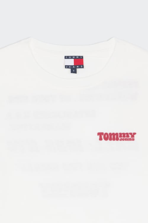 TOMMY JEANS Regular-fit round-neck cotton T-shirt White