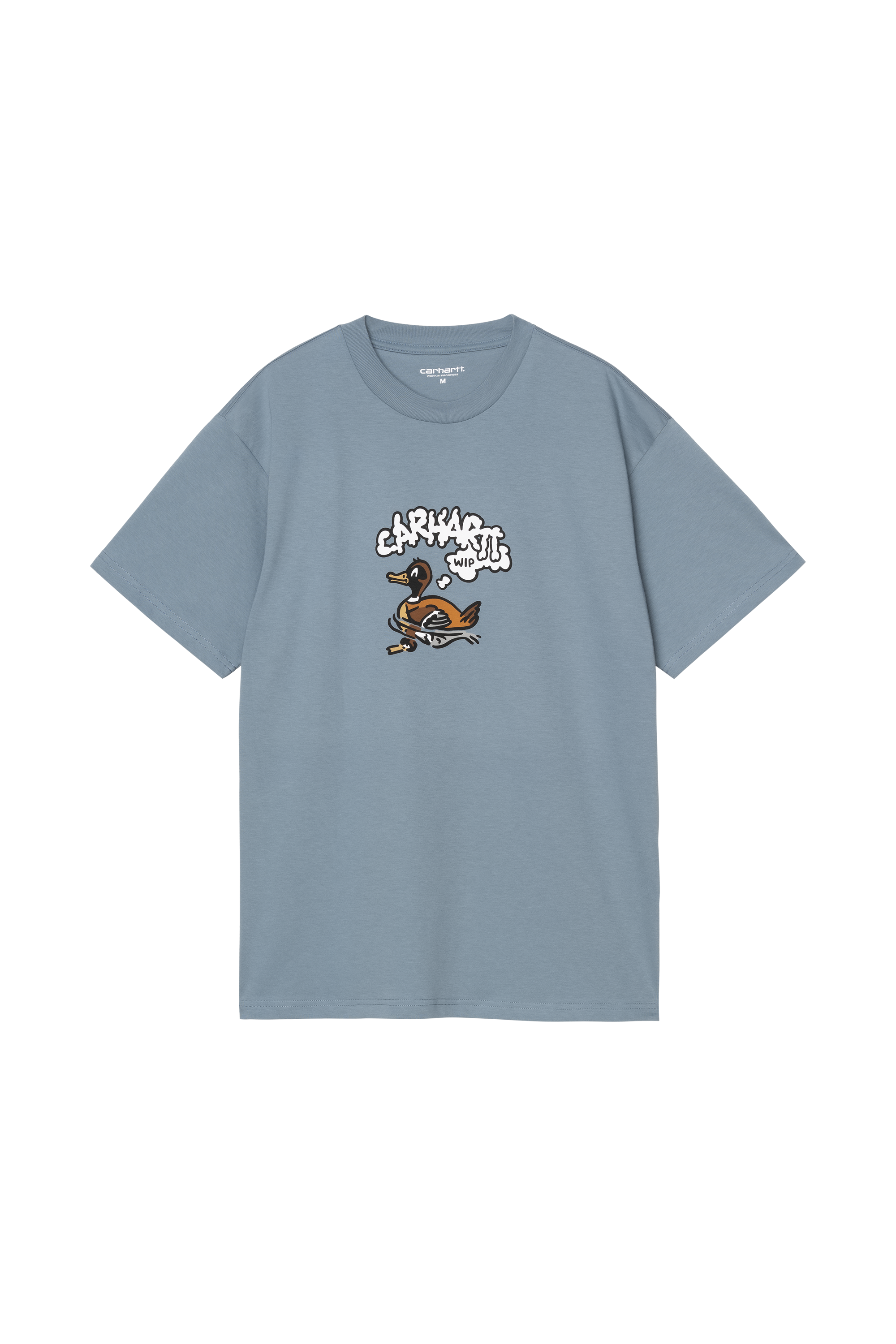 Regular-fit round-neck cotton T-shirt S/S Duck Duck T-Shirt Velvet blue