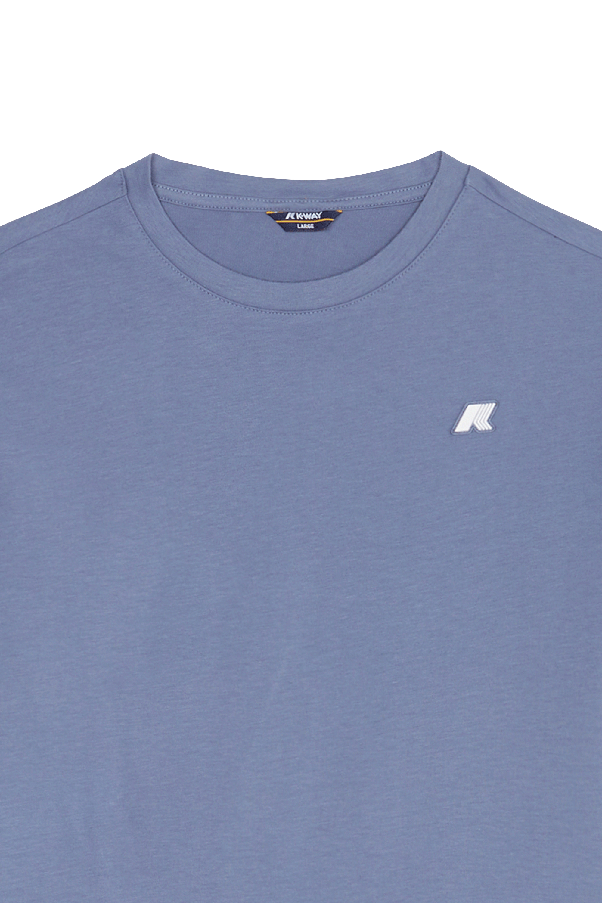 Regular-fit round-neck cotton T-shirt | Blue K-WAY Men
