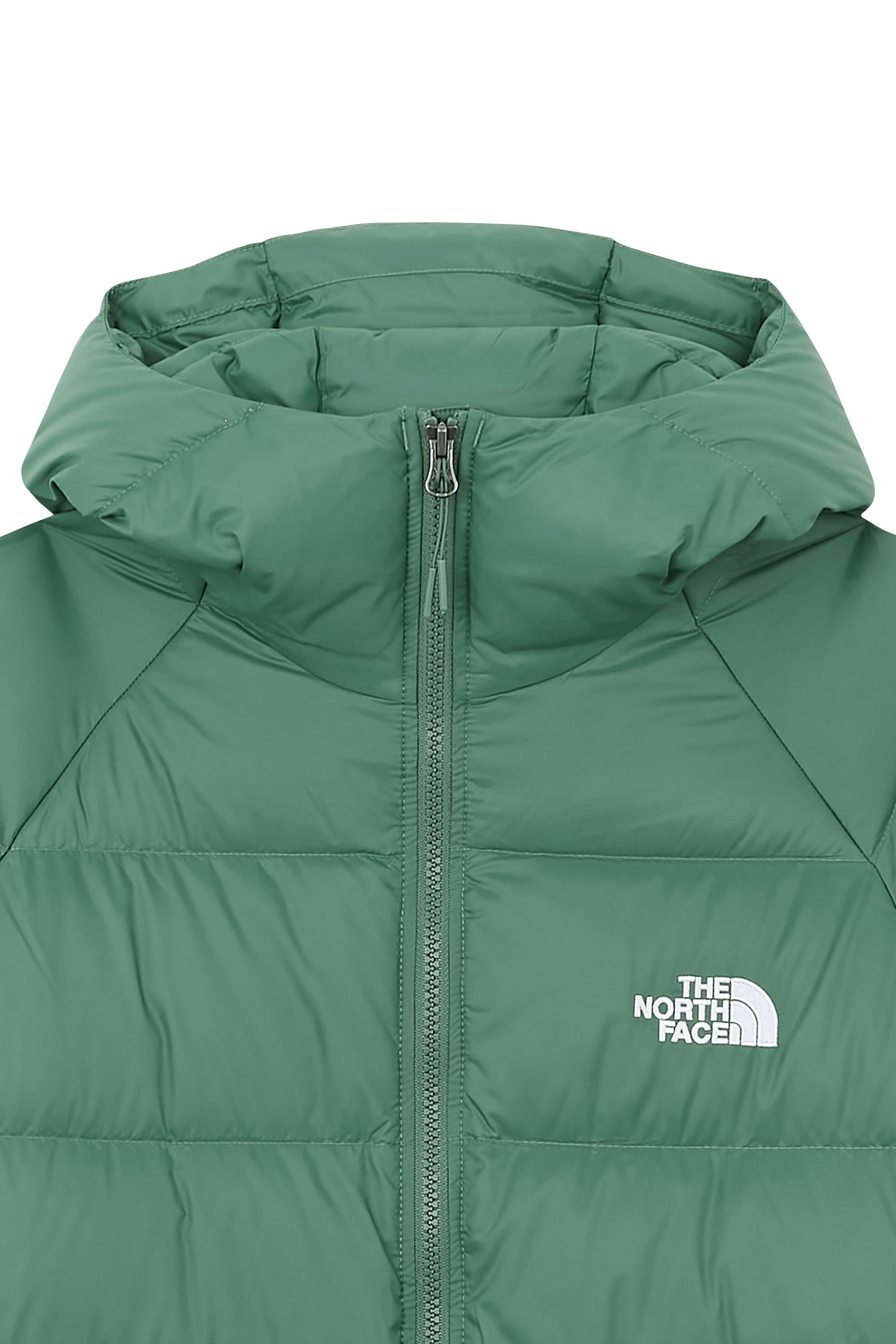 Lightweight quilted padded jacket with high neck Green