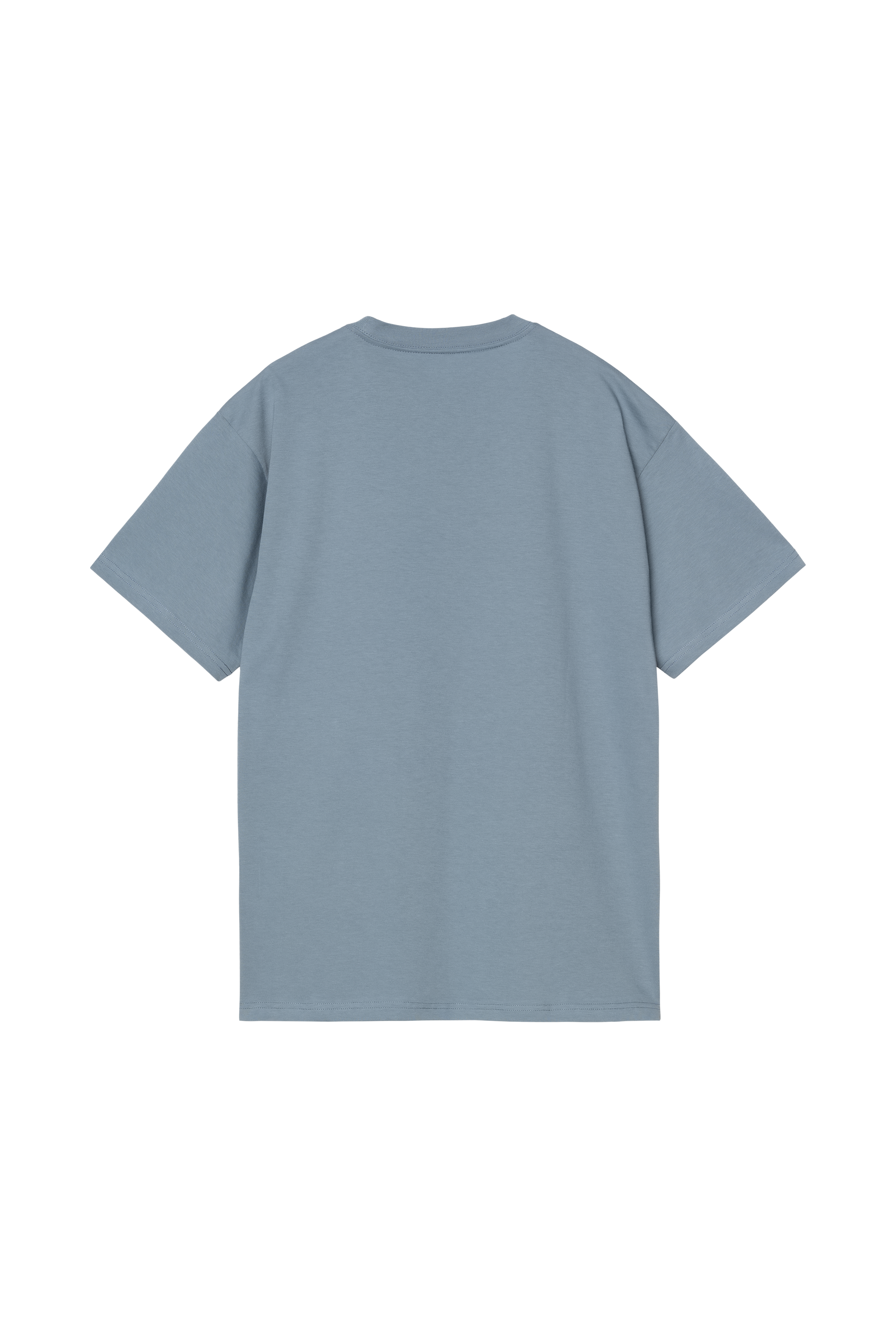 Regular-fit round-neck cotton T-shirt Blue