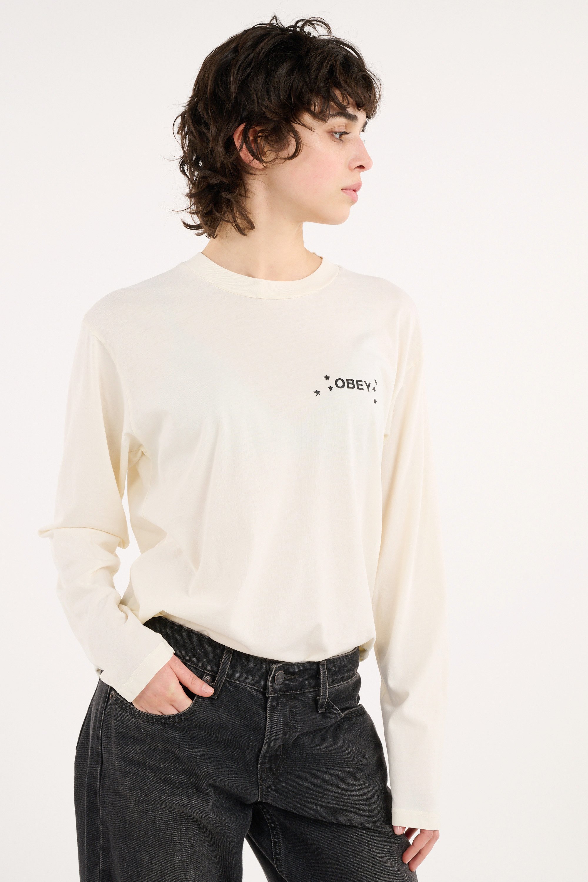 T-shirt manches longues Beige