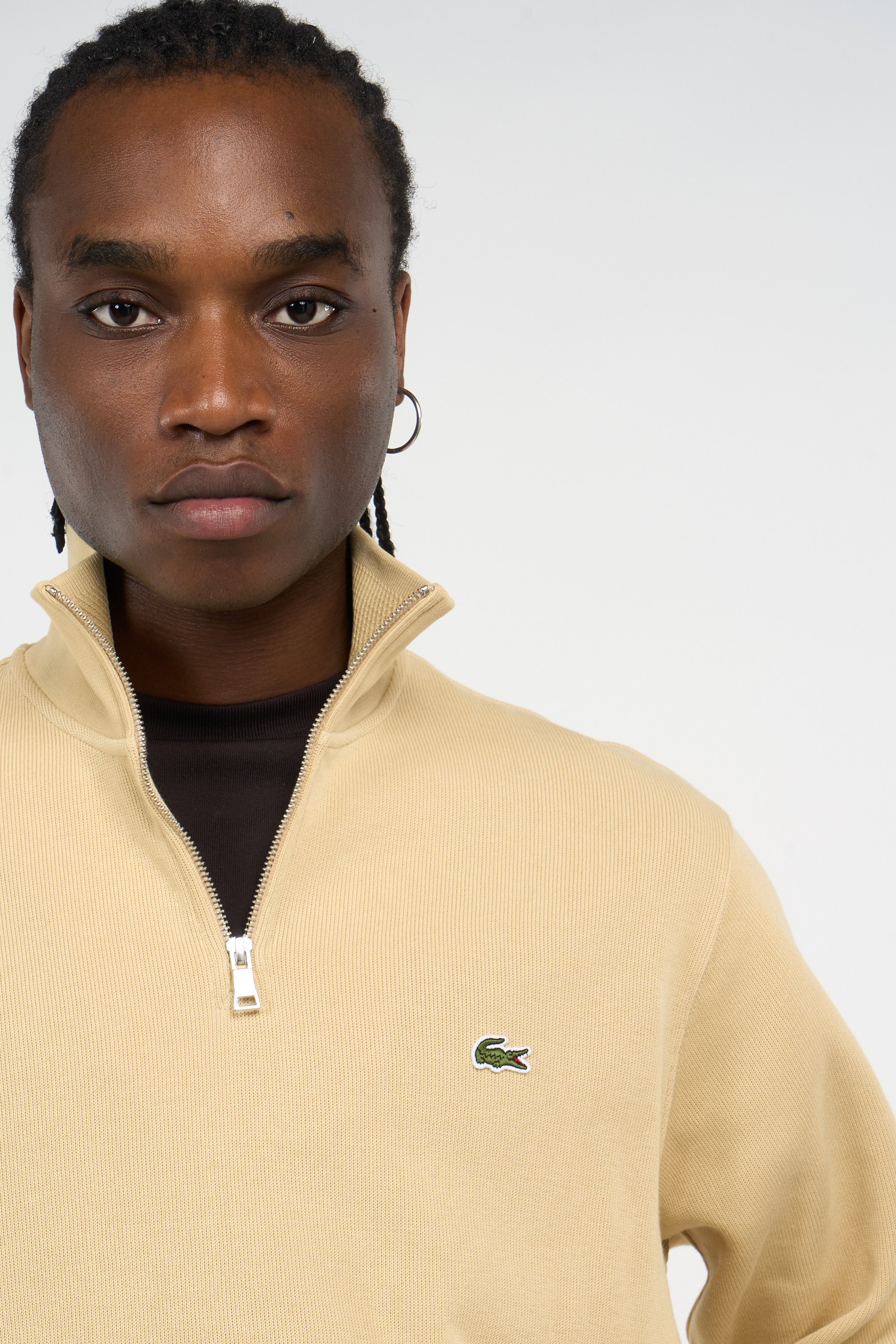 Sweatshirt zippé Beige
