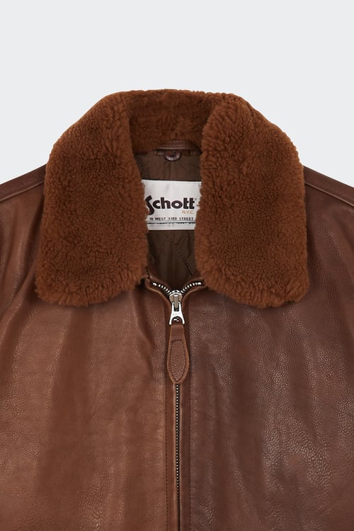 SCHOTT Jacket Brown