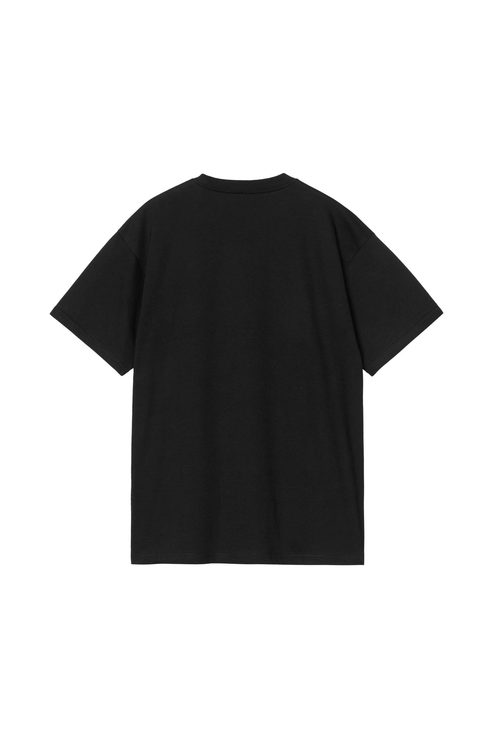 Regular-fit round-neck cotton T-shirt Black