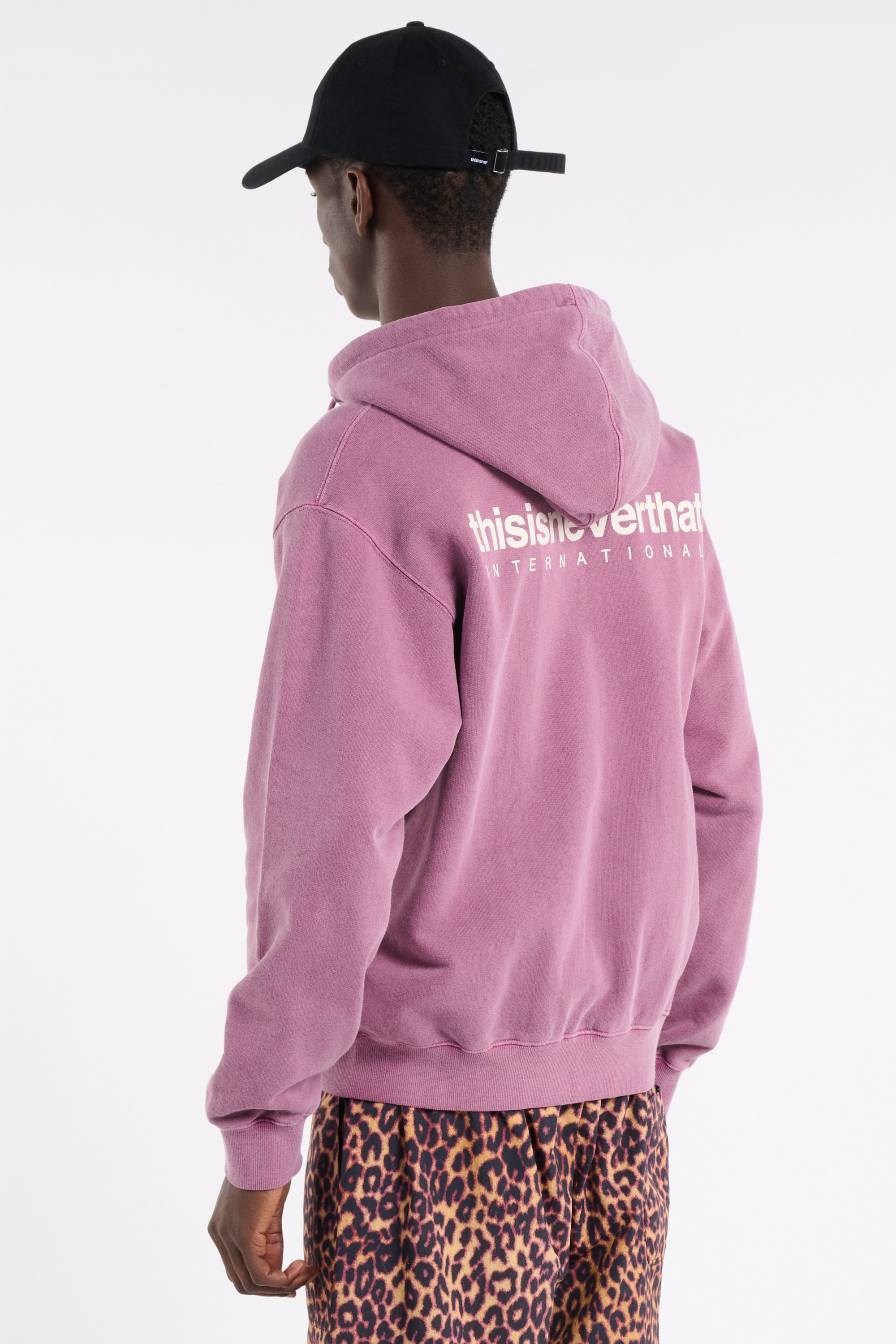 Cotton zipped hooded sweatshirt | Purple THISISNEVERTHAT Men