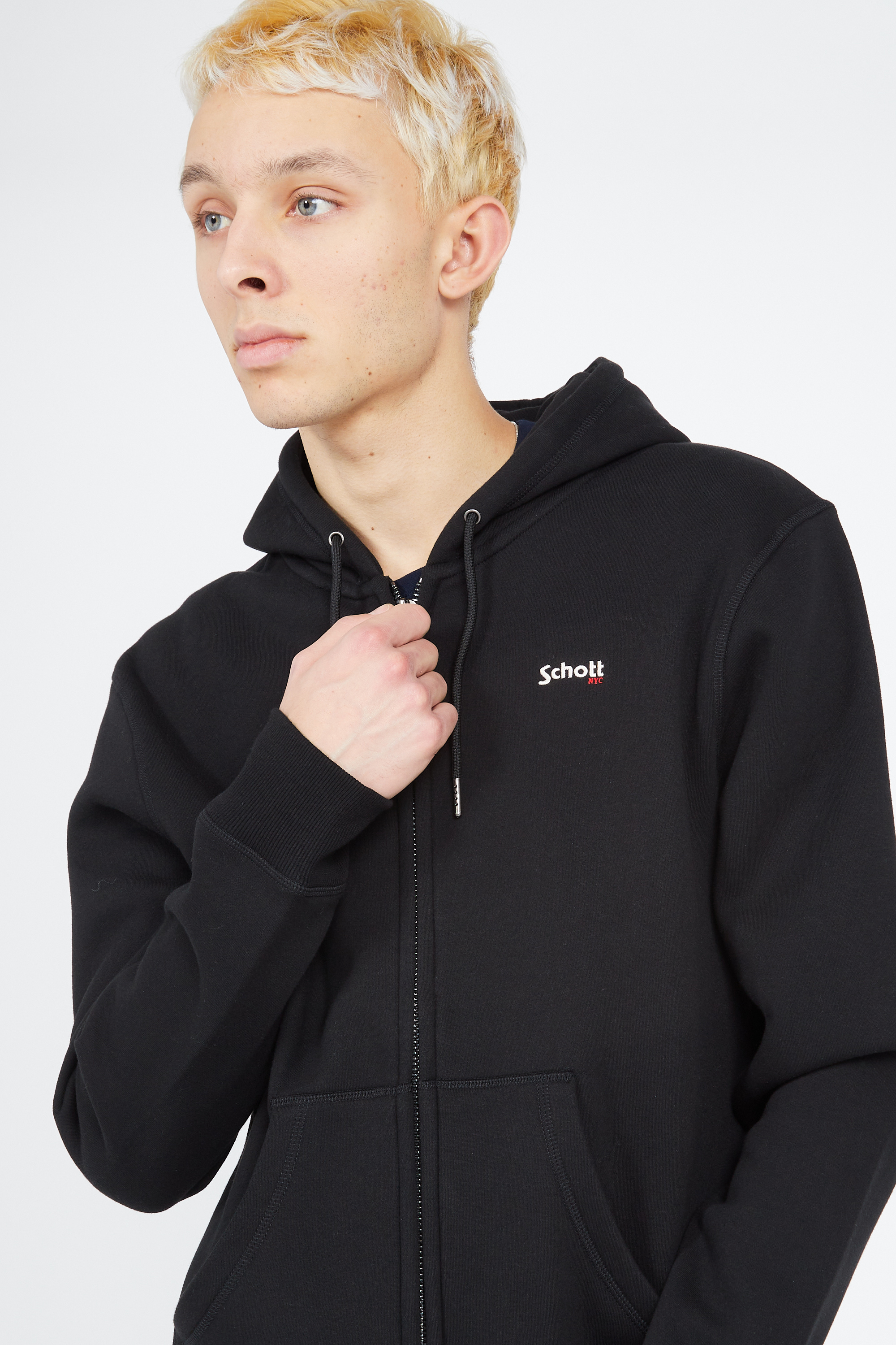 Zip-up hoodie Black