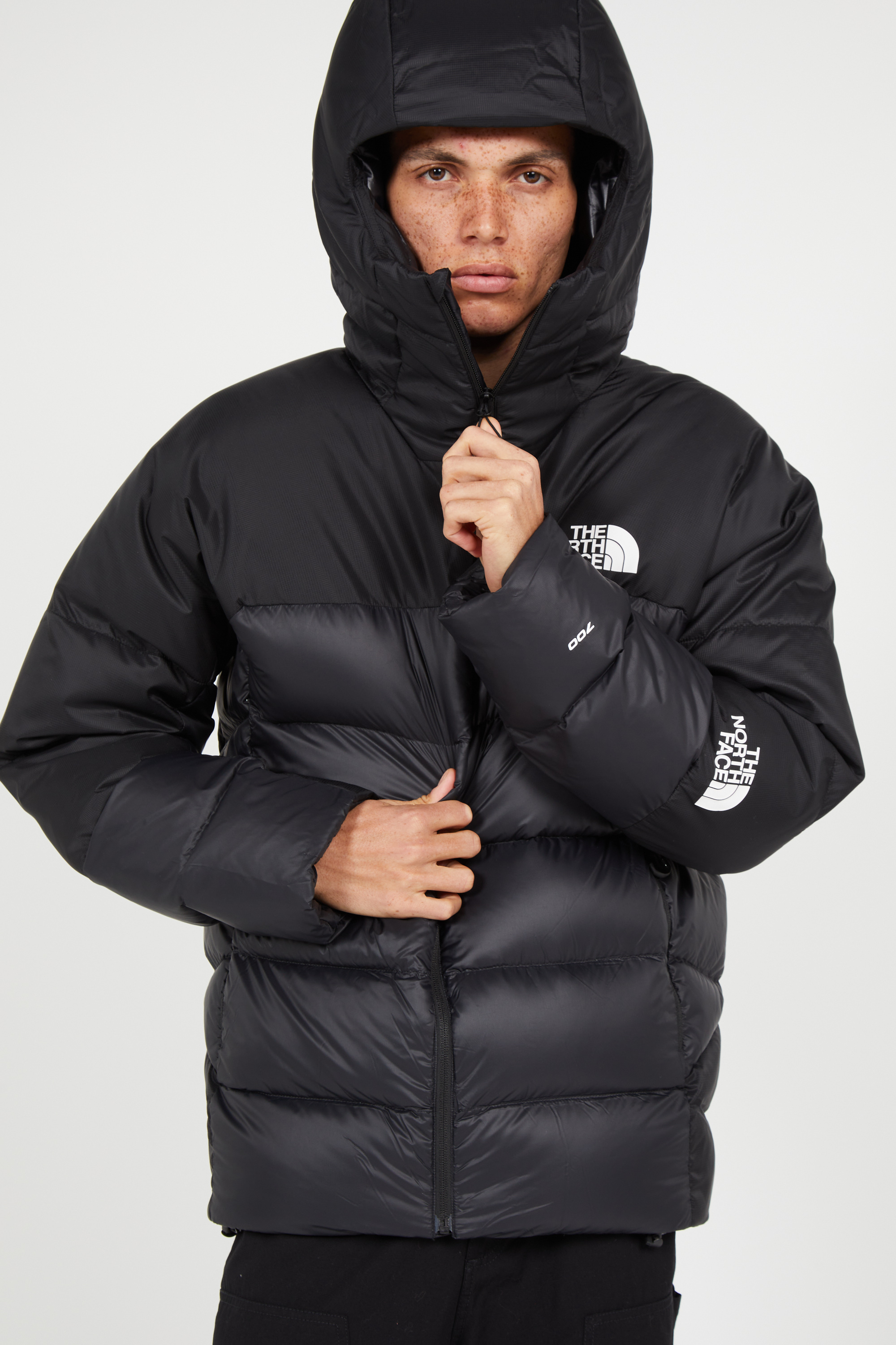 Lightweight quilted padded jacket with high neck Black