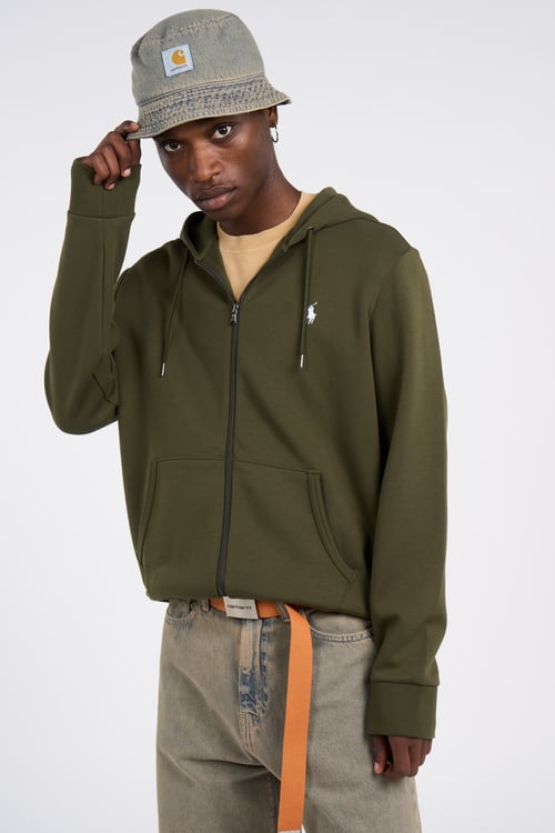 POLO RALPH LAUREN Hoodie zippé Kaki