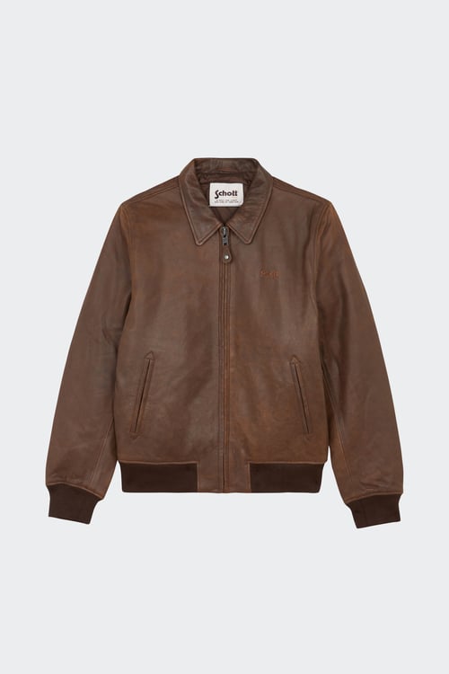 SCHOTT Jacket Brown