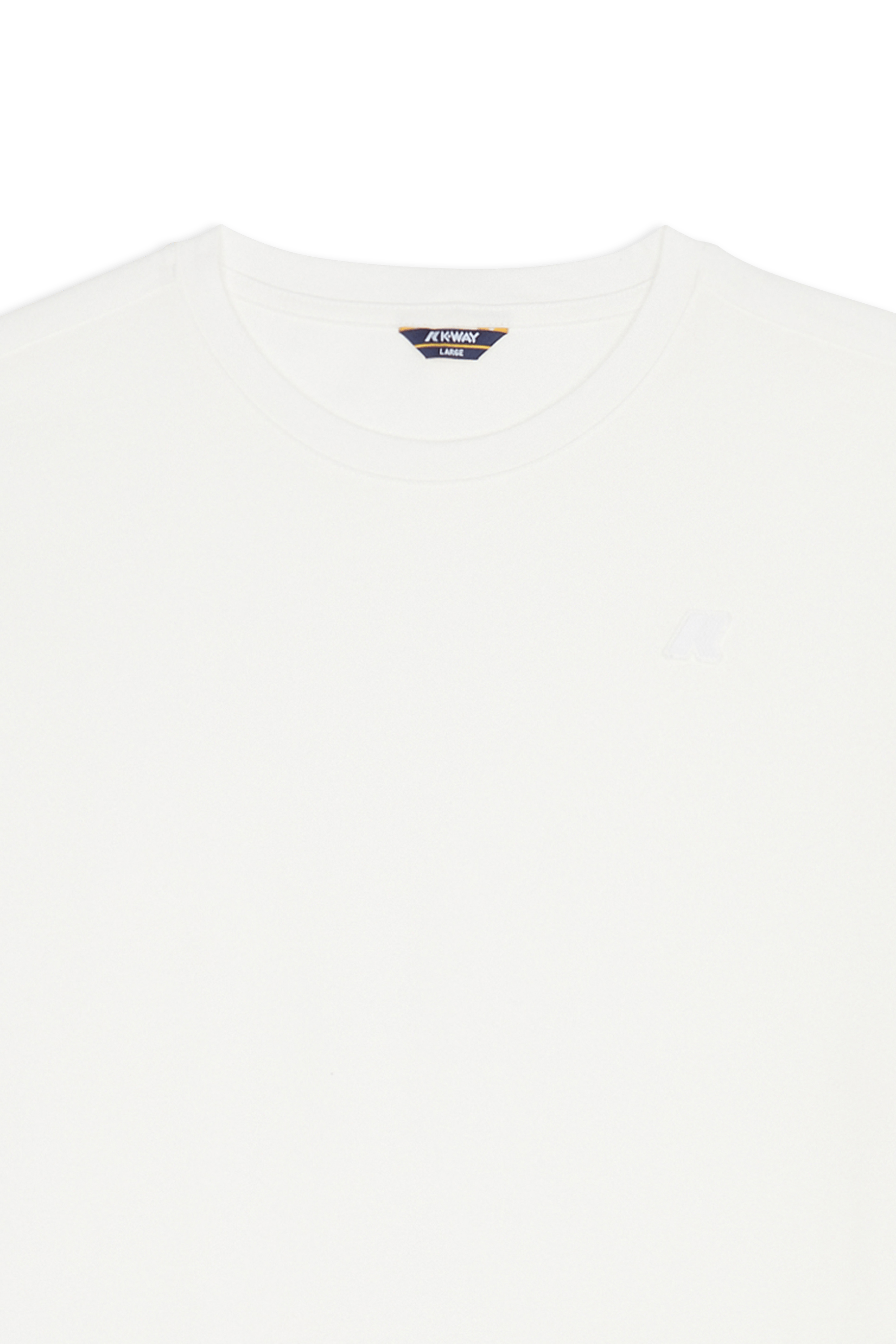 Regular-fit round-neck cotton T-shirt | White K-WAY Men