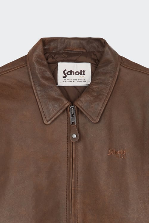 SCHOTT Jacket Brown