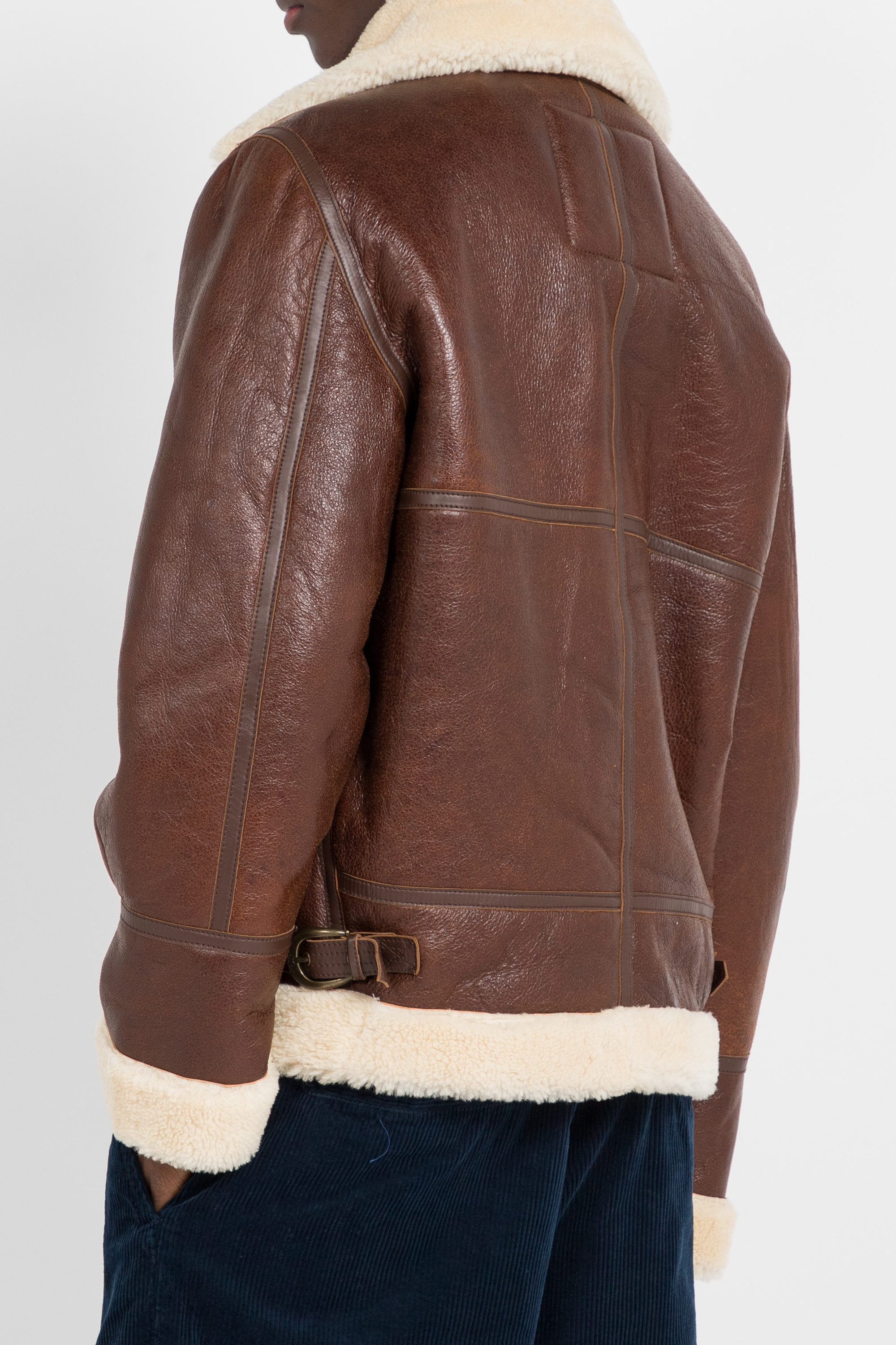 Leather bomber jacket | Brown SCHOTT Men