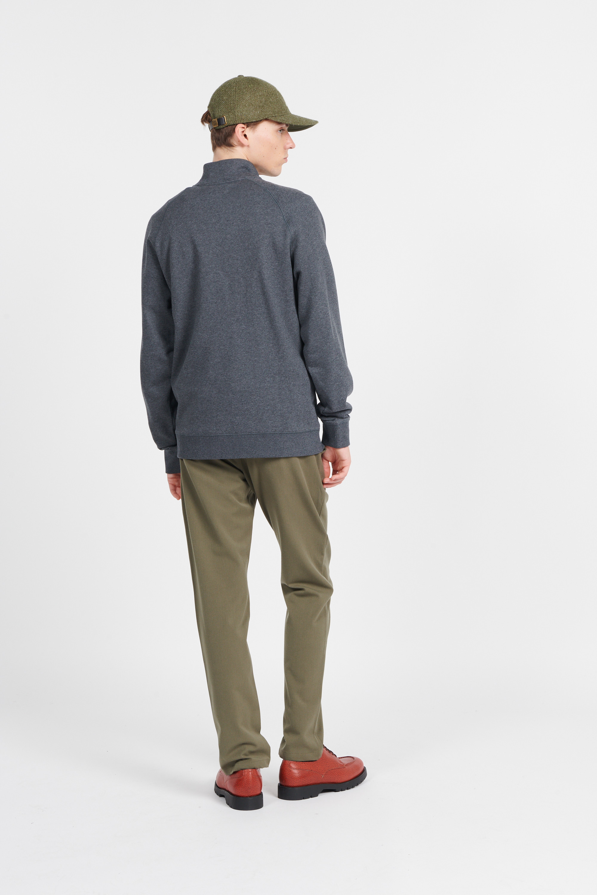 Slim-fit zip-up tracksuit top  Grey