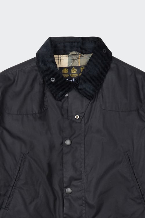 BARBOUR Blouson en coton ciré Bleu